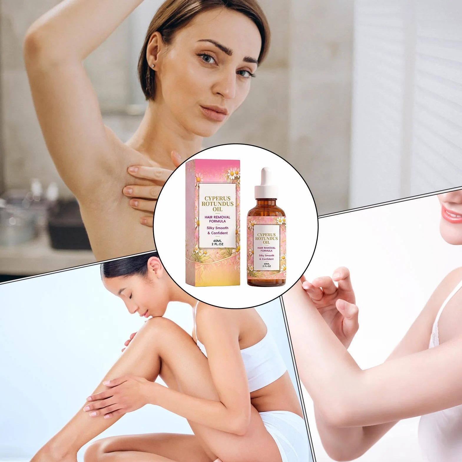 Eliminador Inhibidor Calmante 60 ml Depilación Facial Rostro Barbilla Zona Íntima Pieles Sensibles