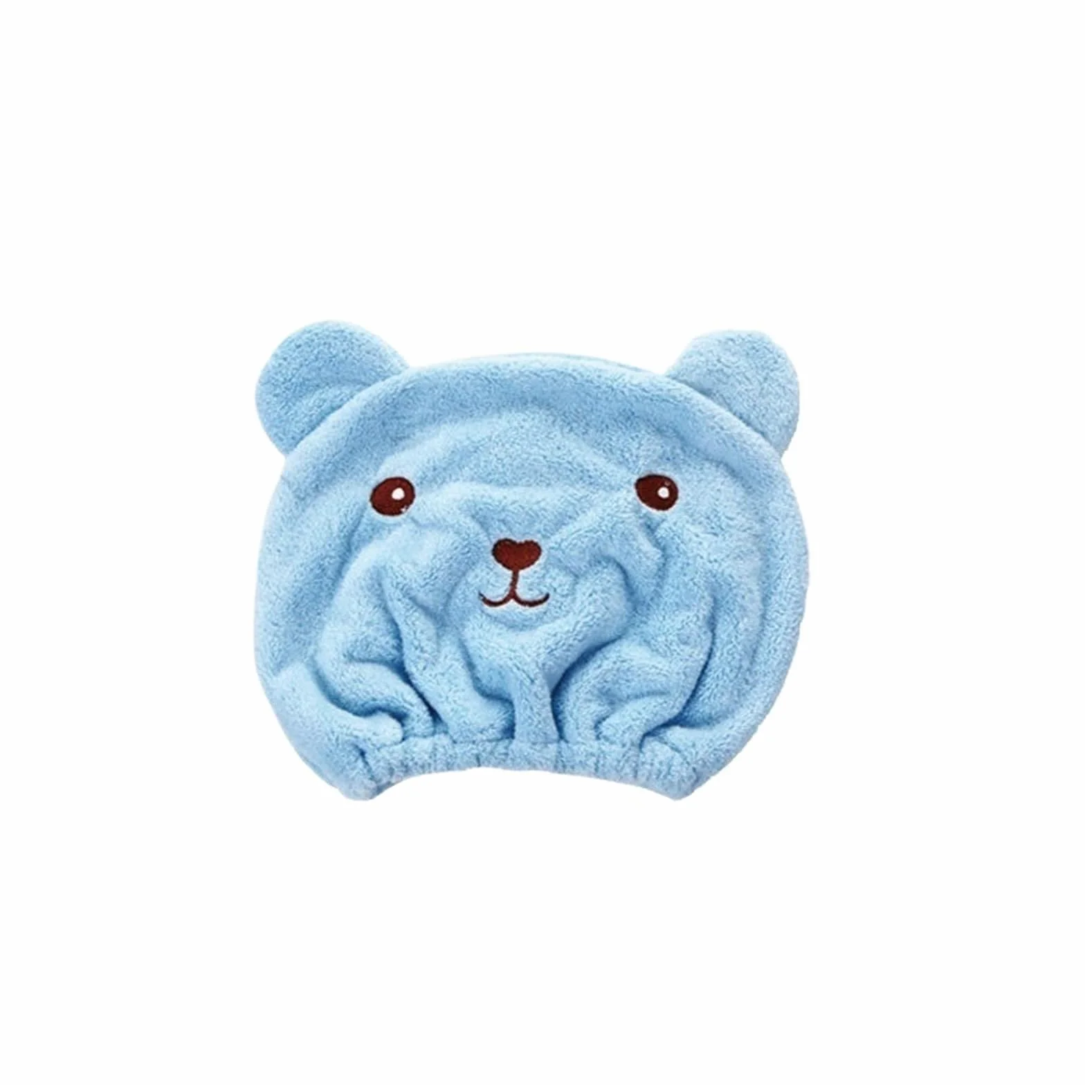Gorro de secado for el pelo osito, toalla microfibra rápido, gorro ducha cabello, toallas envueltas, baño, accesorios Toalla Para El Pelo(Blue,20PCS)