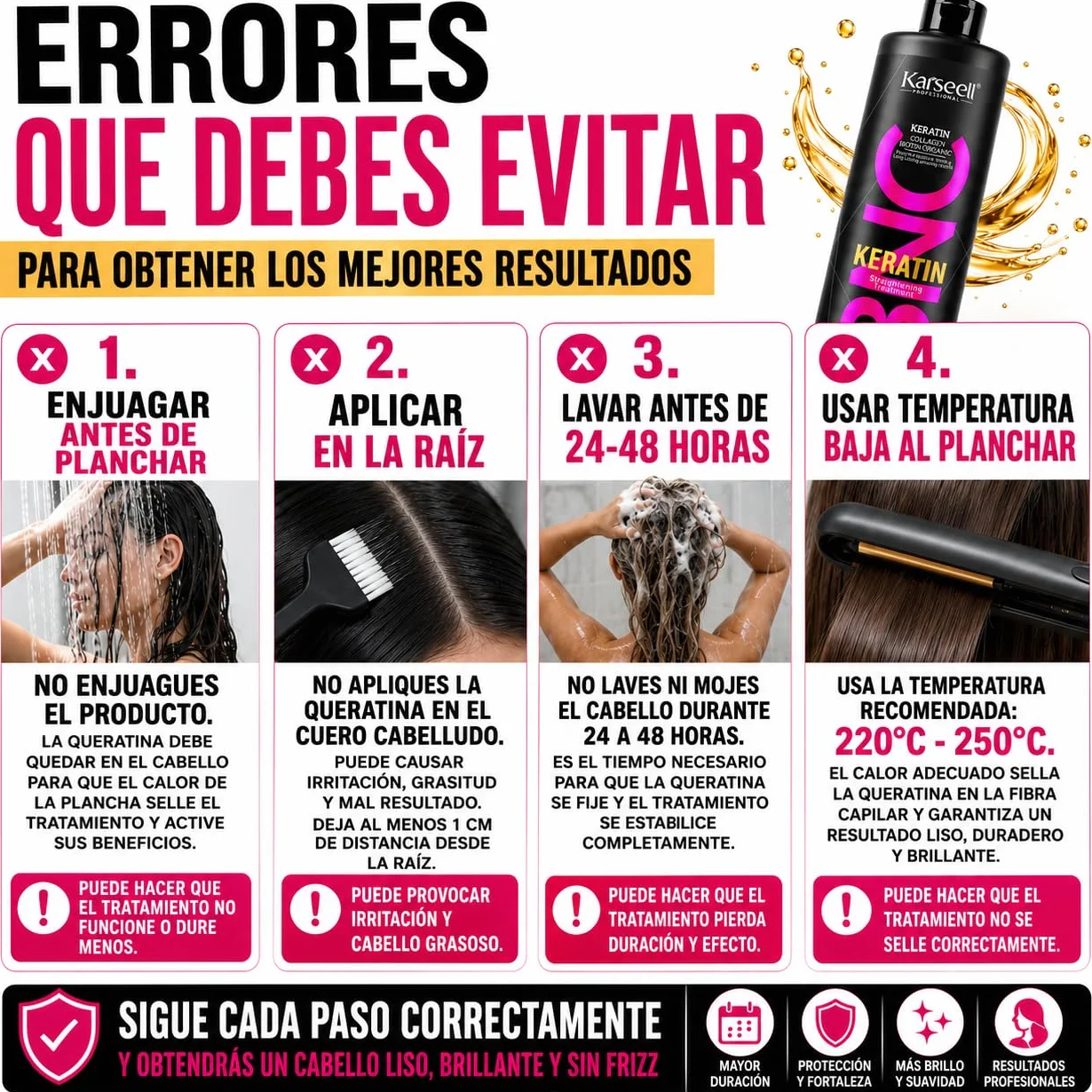 Karseell MACA CARE SYSTEM Queratina Alisadora Sin Formol Alisado Brasileño Profesional 500ml