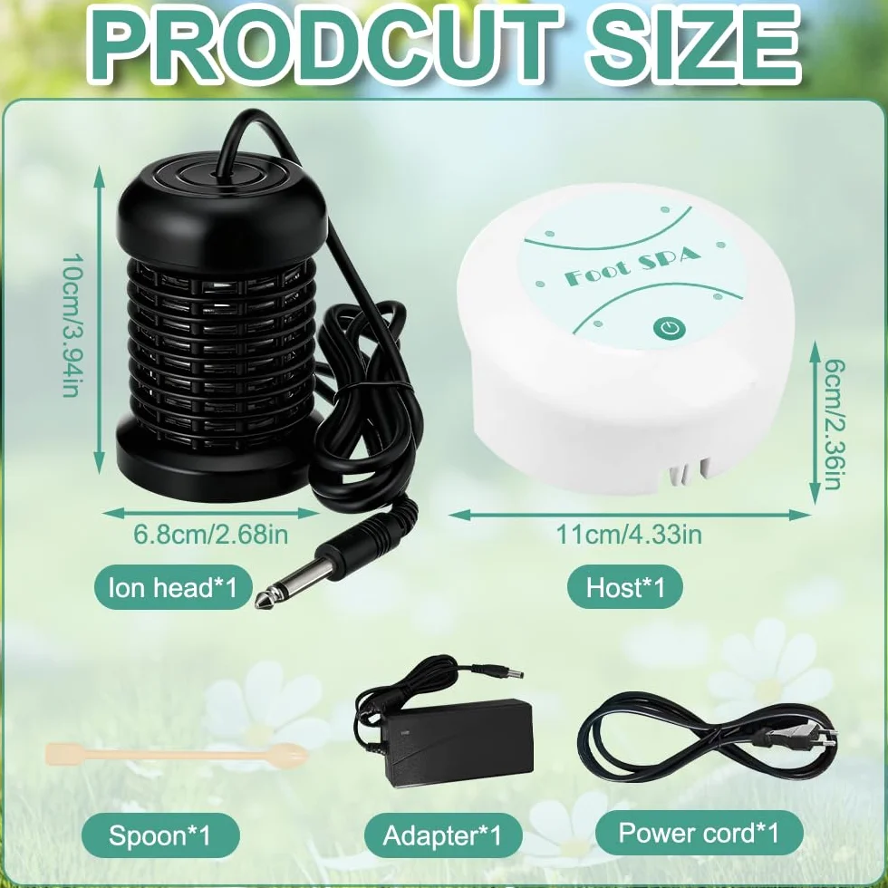 Baño de pies iónico, Juego de baño de pies completo Ionic, baño de pie s detox iónico, Spa iónico para Pies en casa, baño de Pies de electrólisis, máquina de limpieza portátil (Sin bañera)