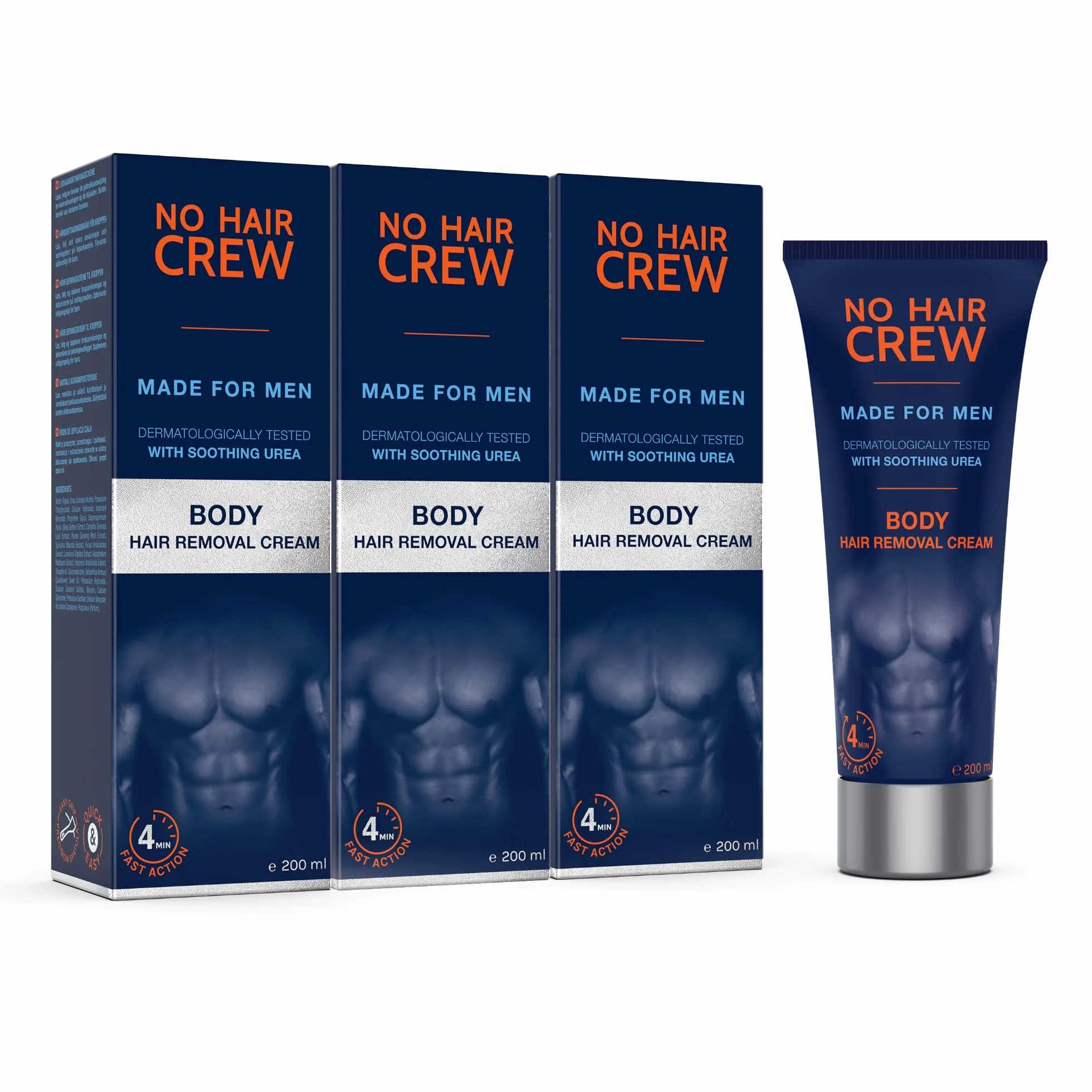 Crema Depilatoria Corporal para Hombres 3 x 200 ml