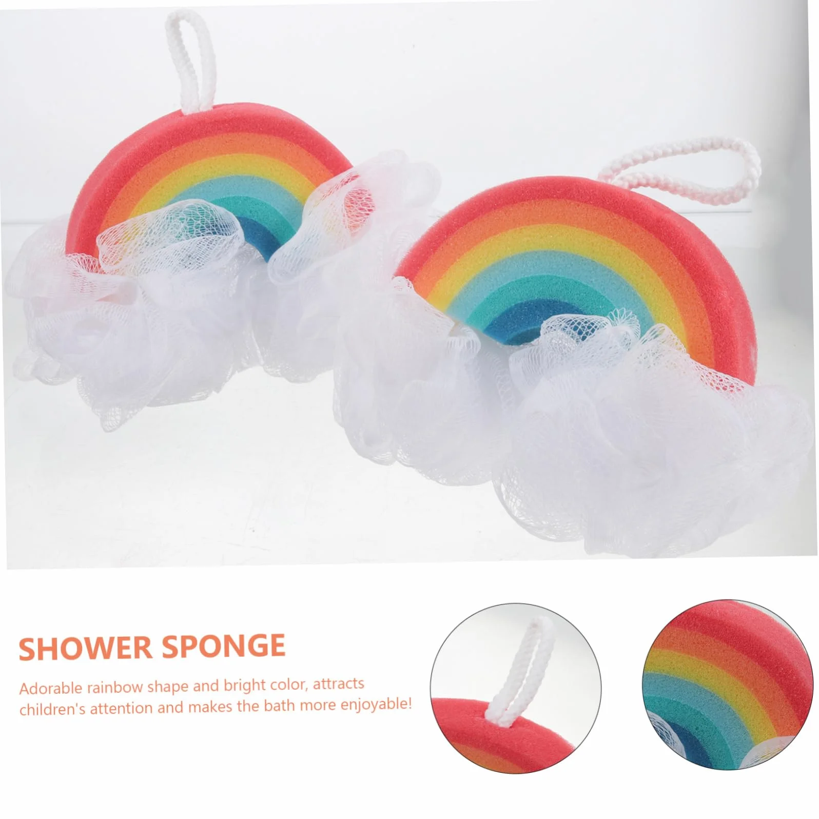 2Piezas Esponja de Baño Infantil Diseño de Exfoliante para Ducha y Baño Material de para