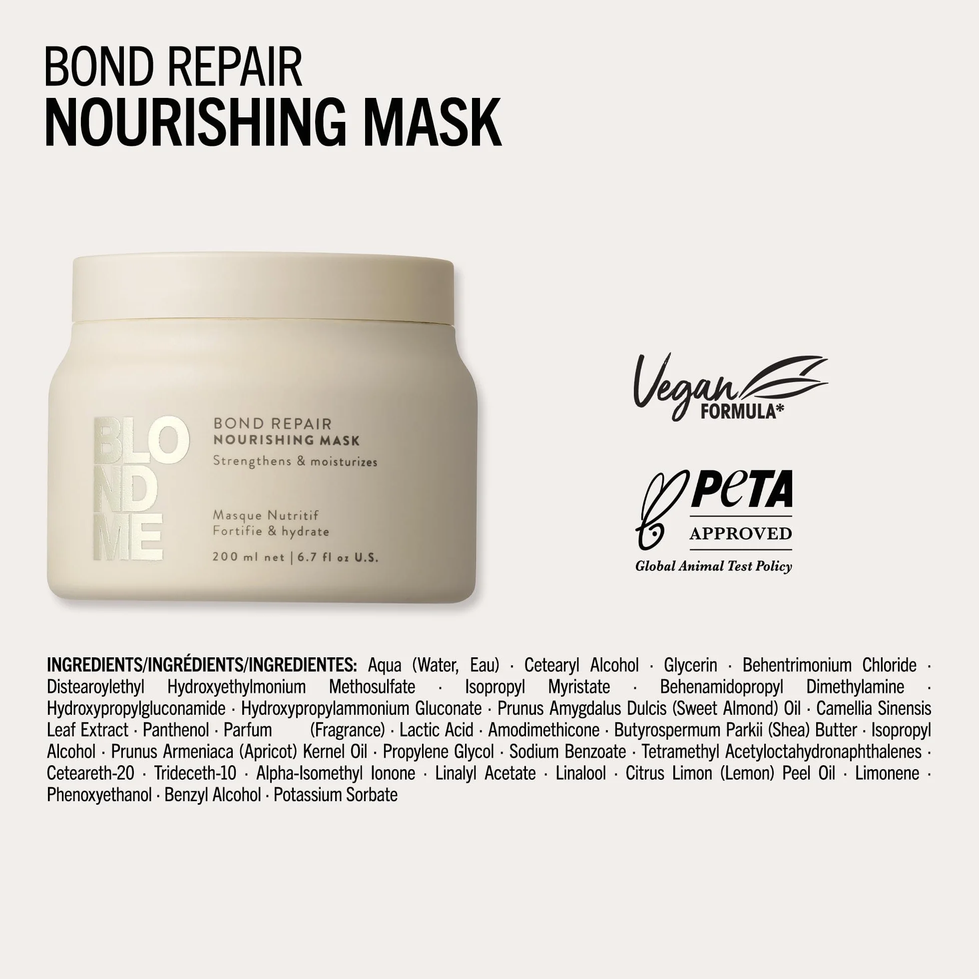 Schwarzkopf Professional BLONDME Bond Repair Nourishing Mask 200ml