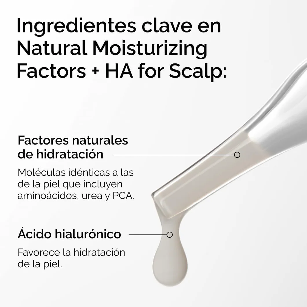 The Ordinary Natural Moisturizing Factors + HA Sérum hidratante para cuero cabelludo con ácido hialurónico y escualeno 60 ml