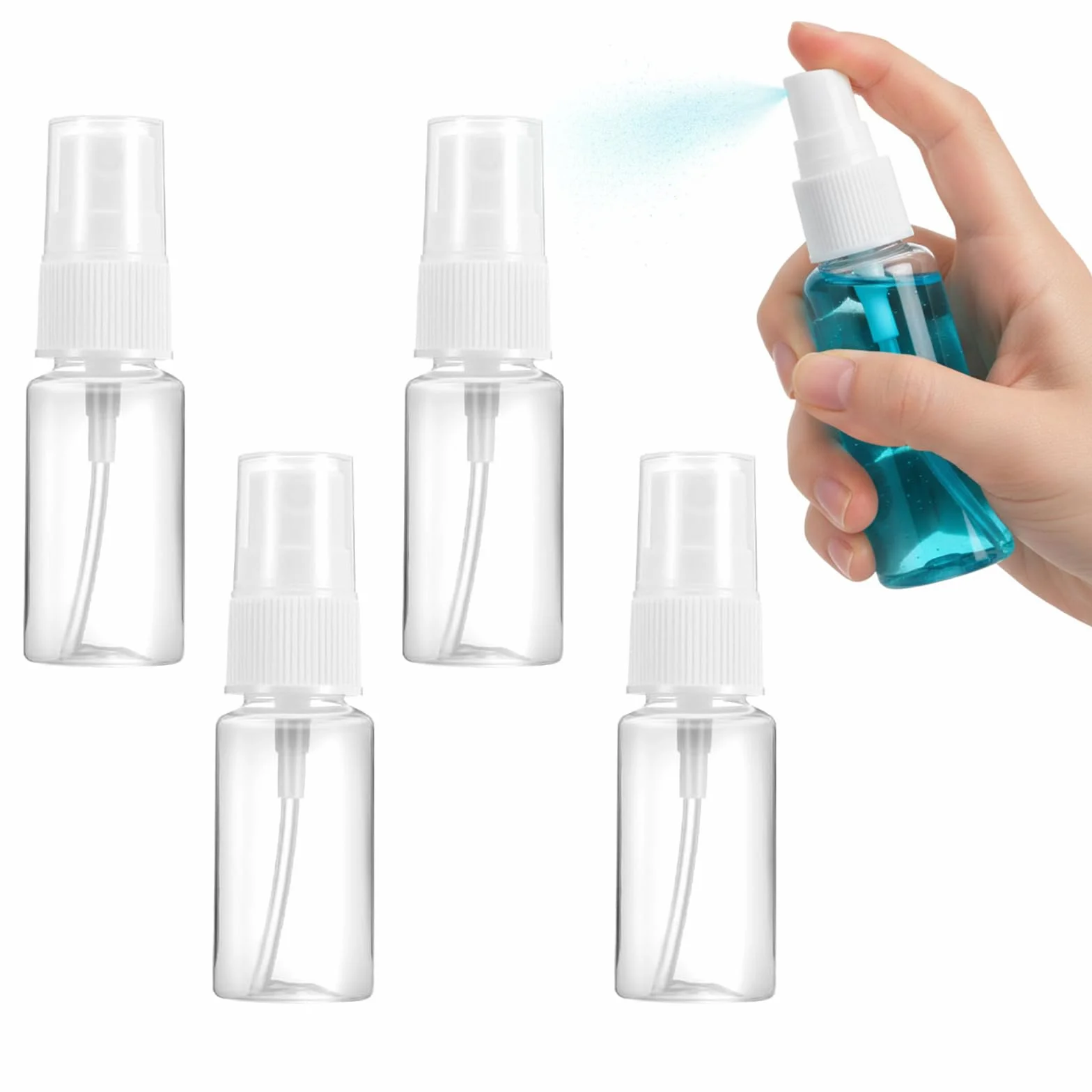 Botellas Aerosol Vacío Plástico 10ml, Bote Spray Transparente para Aceites Esenciales, Limpieza, Perfume