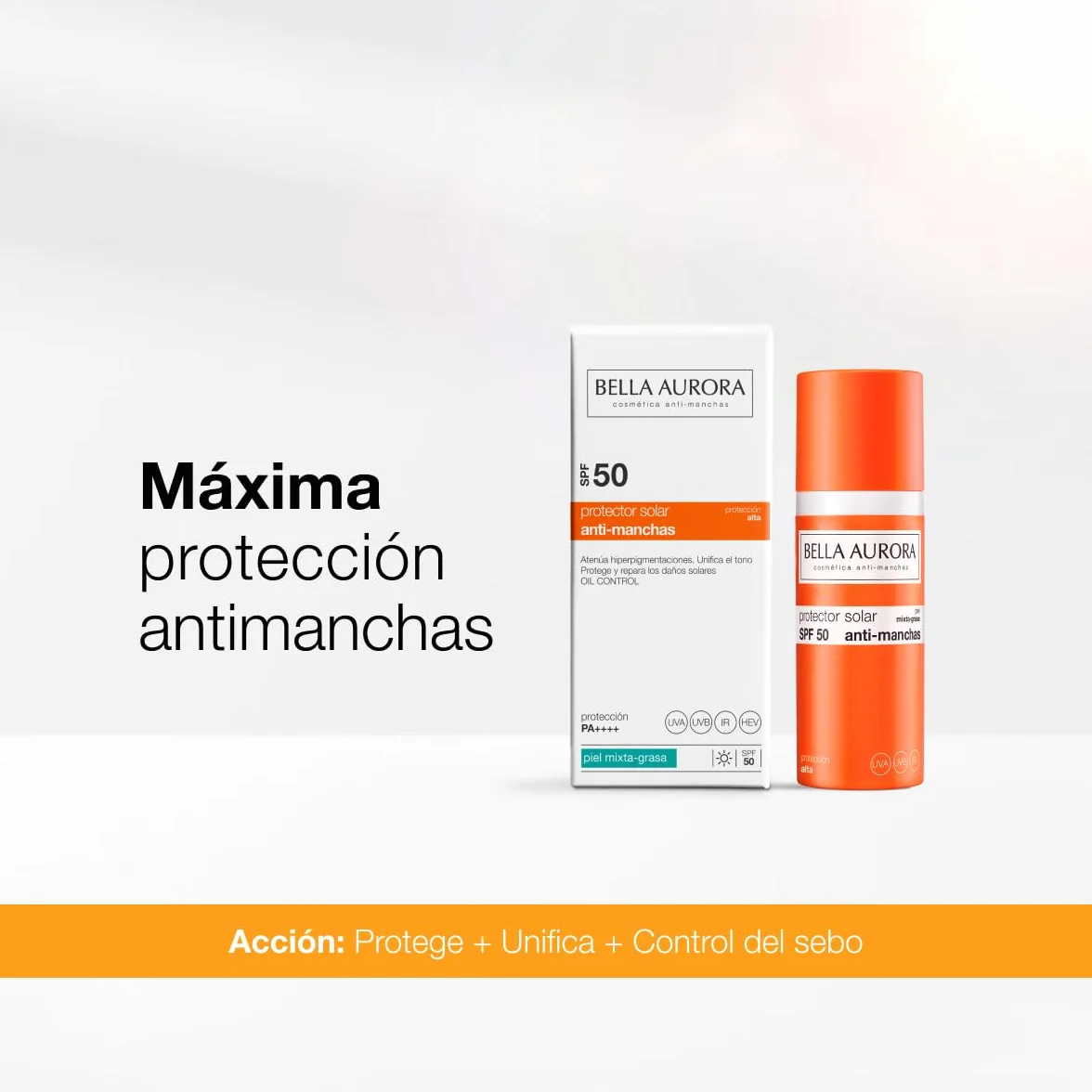 Bella Aurora Protector Solar Facial Antimanchas SPF 50+ 50 ml