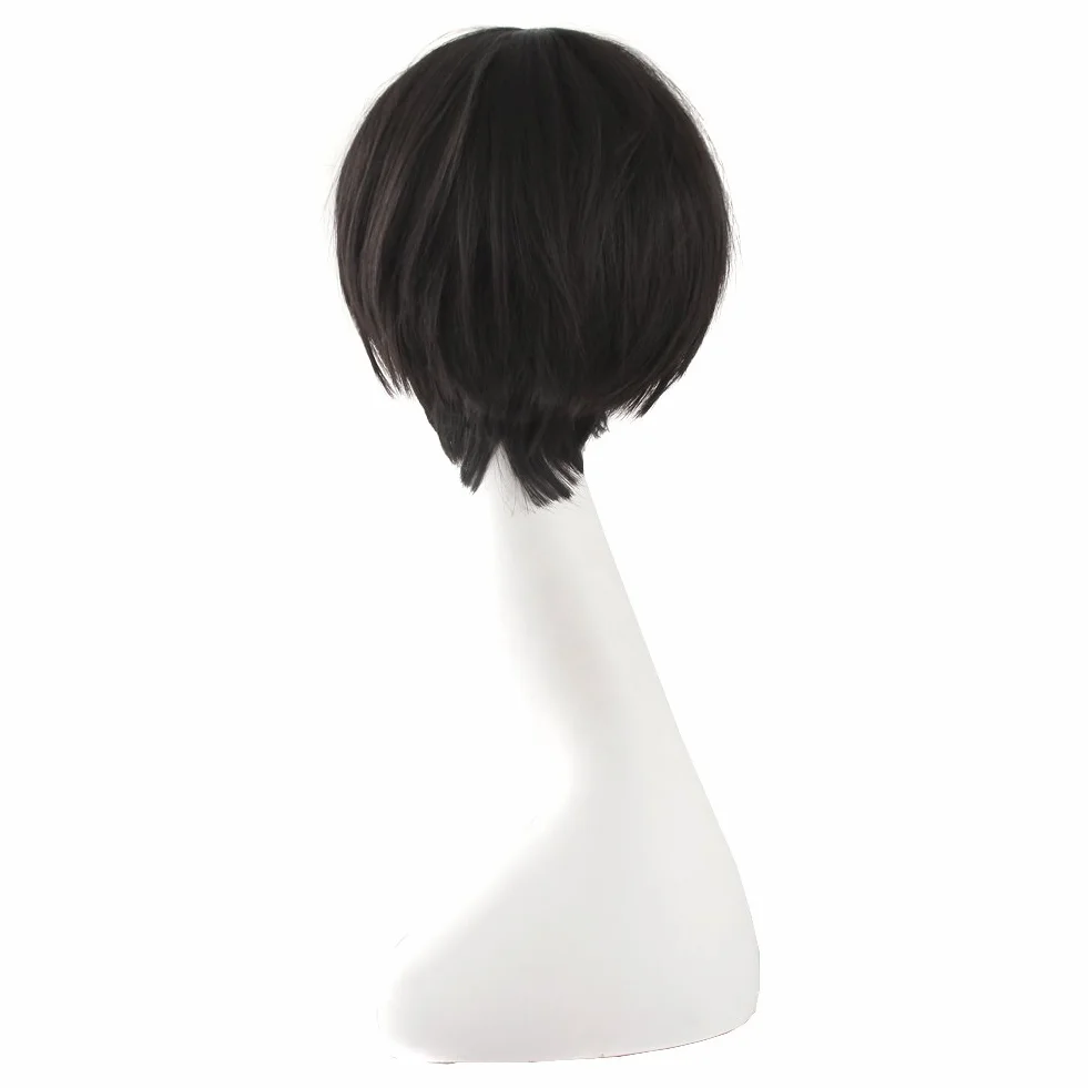 Mapofbeauty 30cm Negro Caliente Recta Corta Peluca Cosplay Party