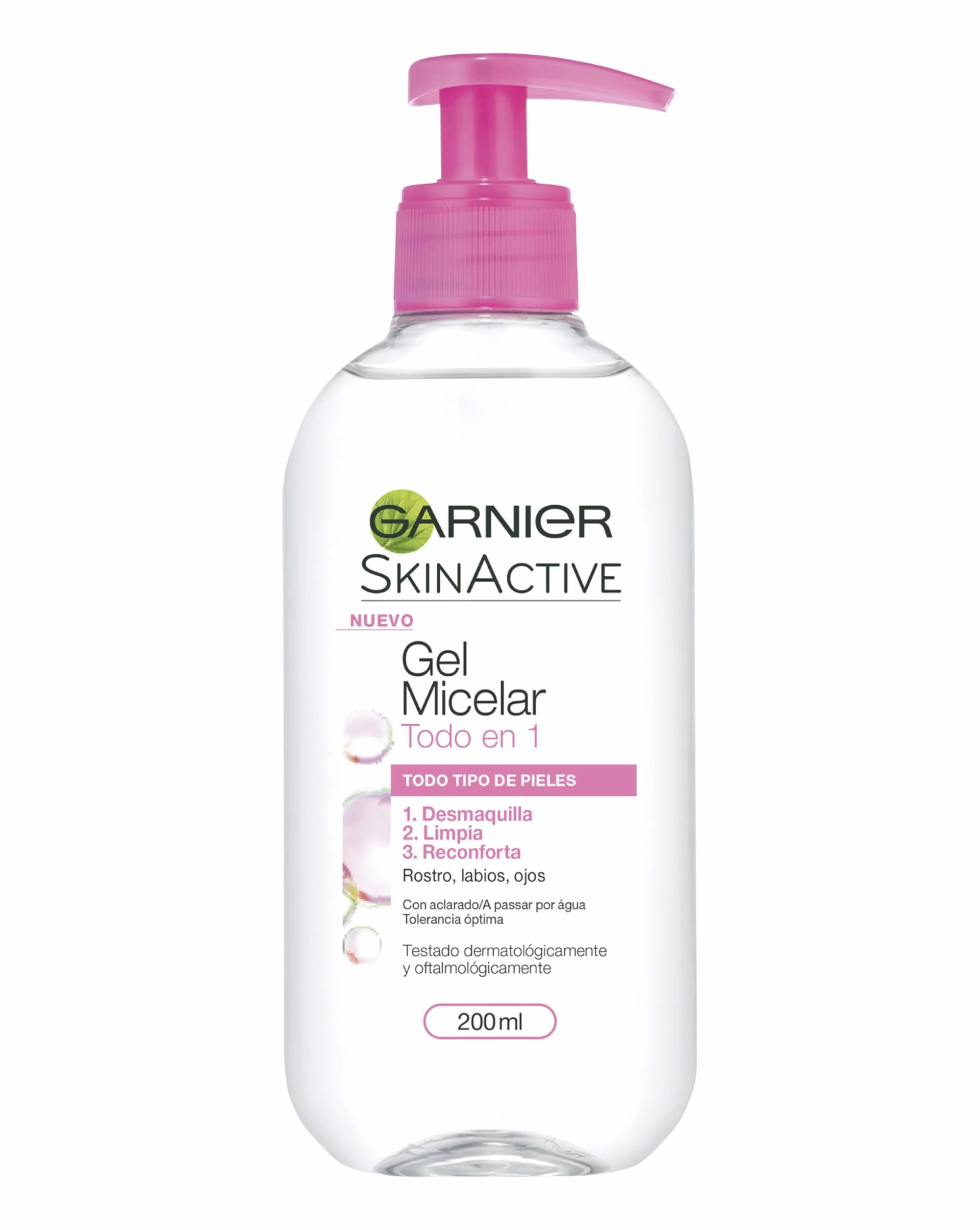 GARNIER Skin Active Gel Micelar Desmaquillante Todo en Uno 200 ml