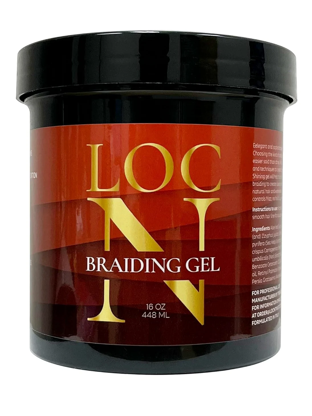 LOCN Gel trenzado profesional Loc N 16 onzas extra agarre