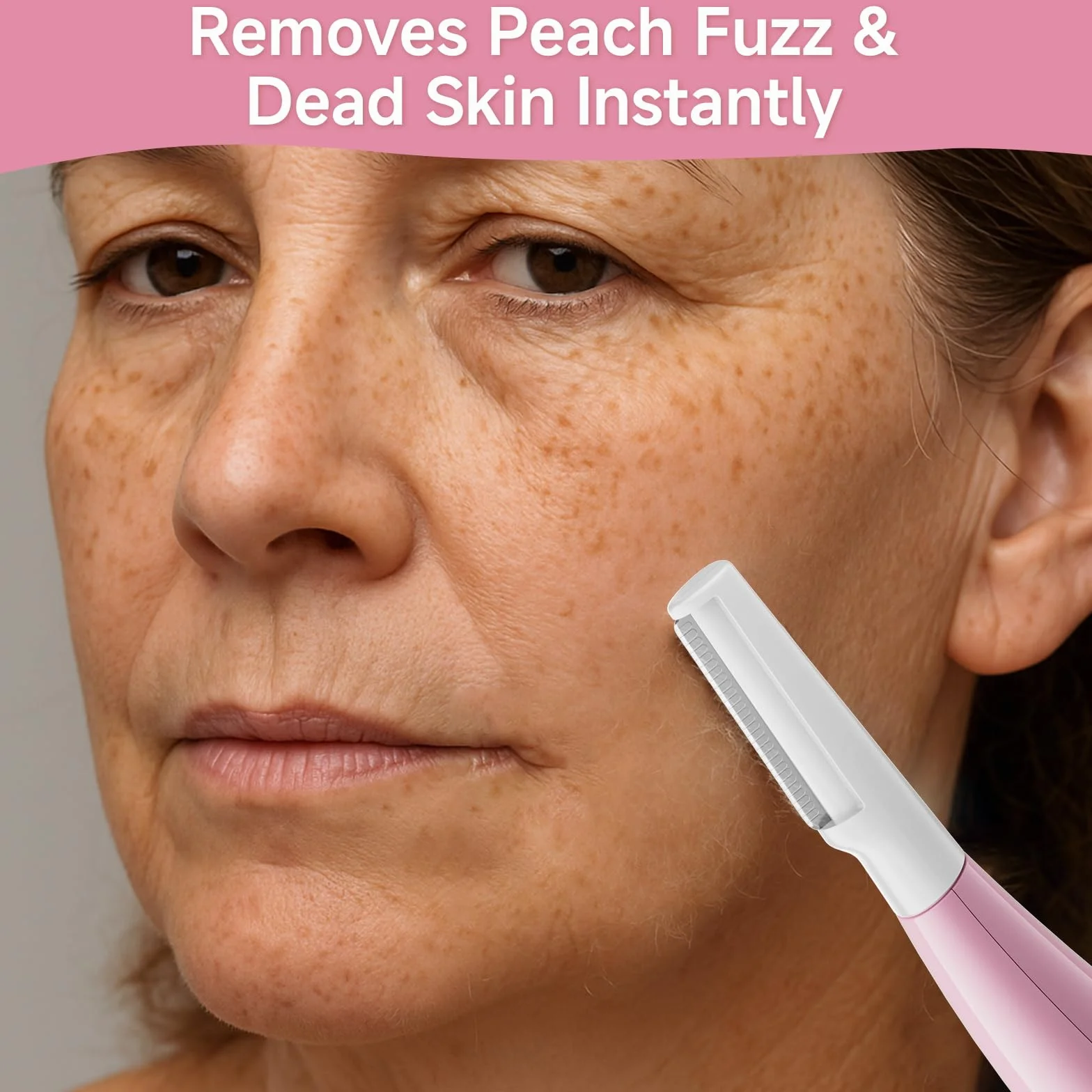 Sonic Dermaplane - Maquinilla de afeitar para mujer, exfoliación facial y sistema de eliminación de vello de melocotón, antienvejecimiento, 3 velocidades, 8 cuchillas de dermaplaning
