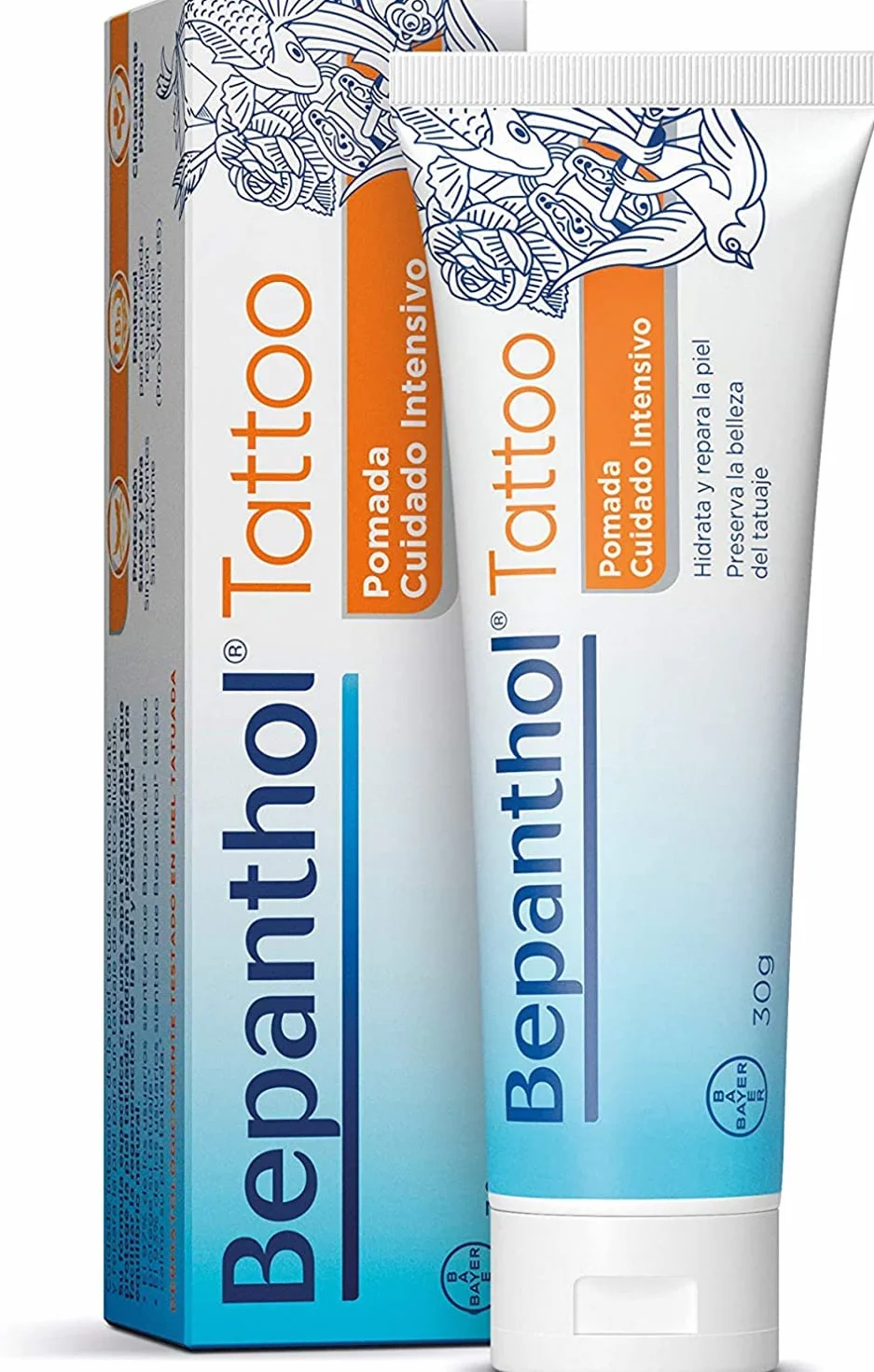 BEPANTHOL Crema para Tatuajes con Pantenol 30 g - Hidrata y Repara la Piel Post Tattoo