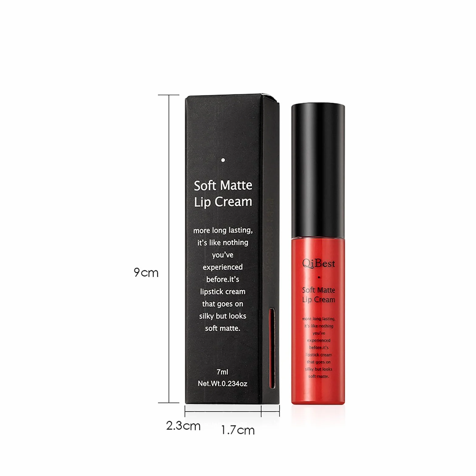 Velvet Matte Liquid Lipstick Larga Duración Resistente al Agua Antiadherente Copa Brillo Labios Rojo Oscuro 602