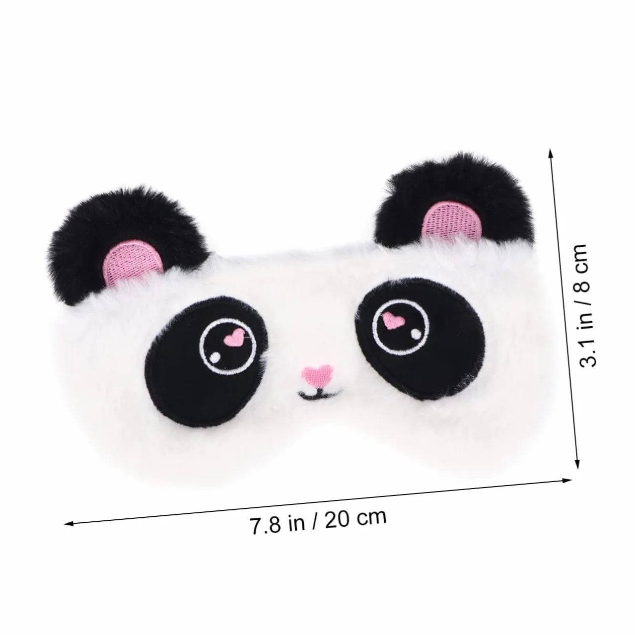 Antifaz para Dormir Diseño de Panda de Tela de Felpa, Máscara Opaca y Cómoda para Mujeres y Niñas en Descanso y Viaje
