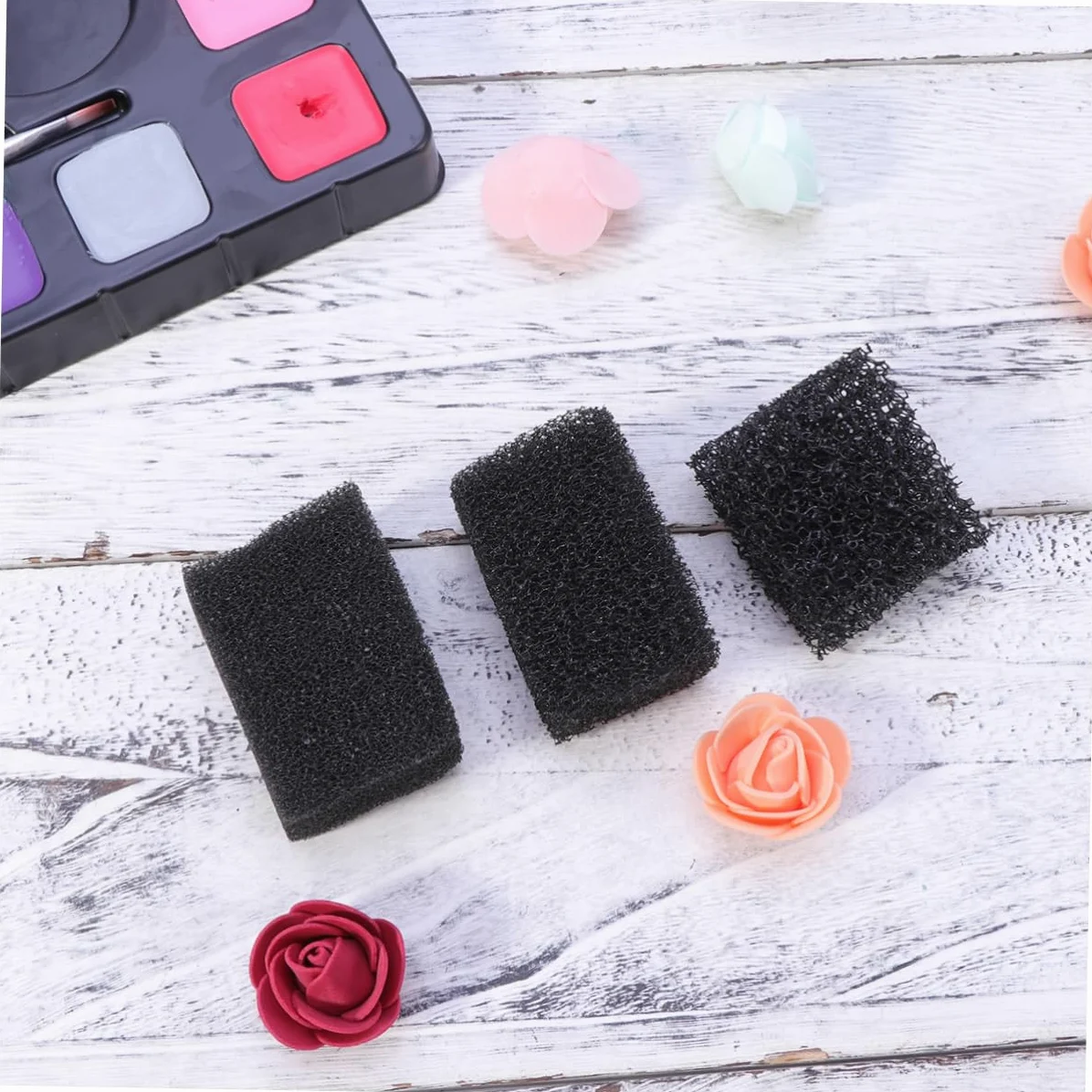 FOMIYES 9 Piezas Esponjas Punteadas Negras Esponja De Maquillaje De Efectos Especiales Maquillaje De Sangre Cepillo De Esponja Esponjas Maquillaje Cara Paquete Bolso