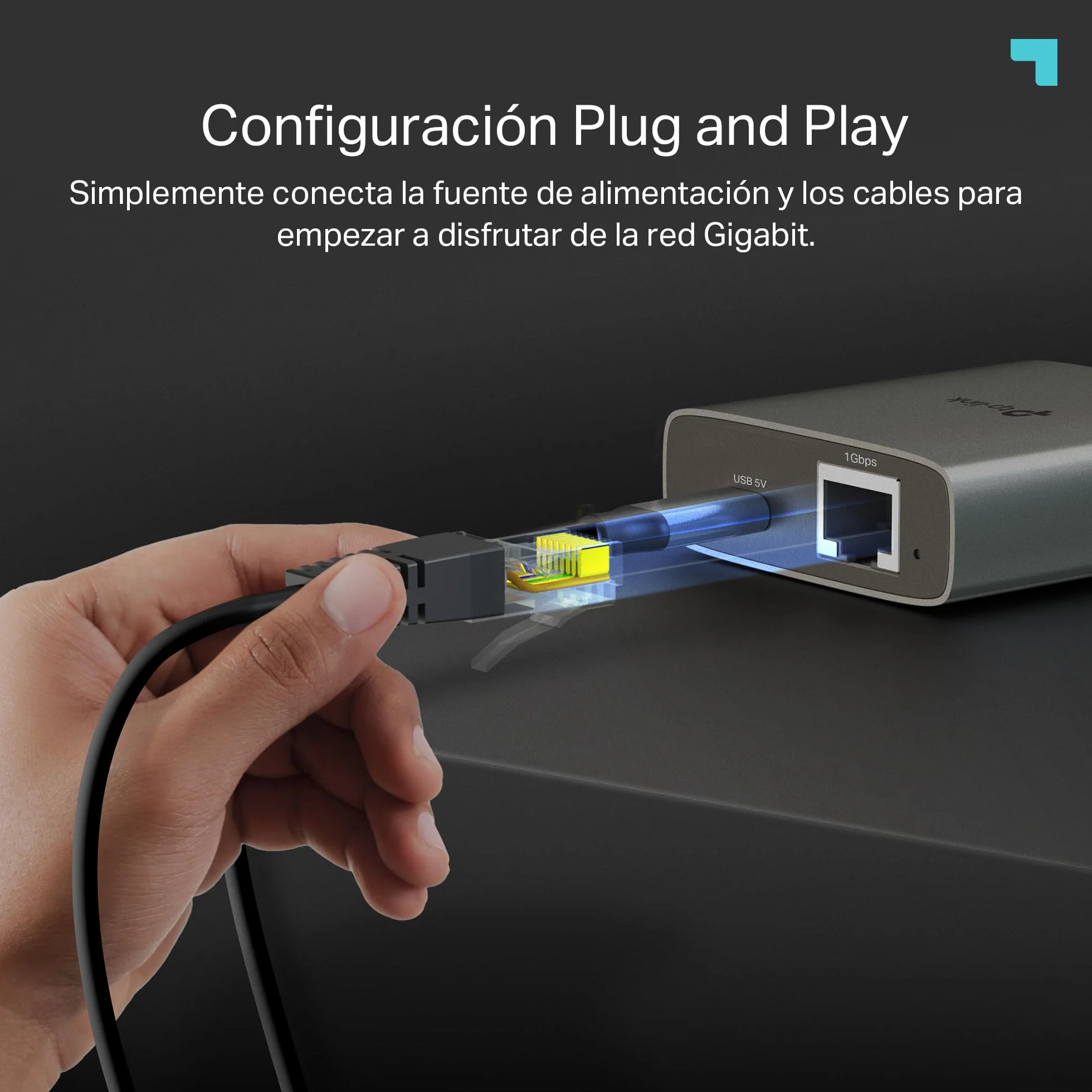 TP-Link EH210 Switch Ethernet Gigabit 1 a 2 Puertos RJ45 Splitter Duplicador 1000 Mbps