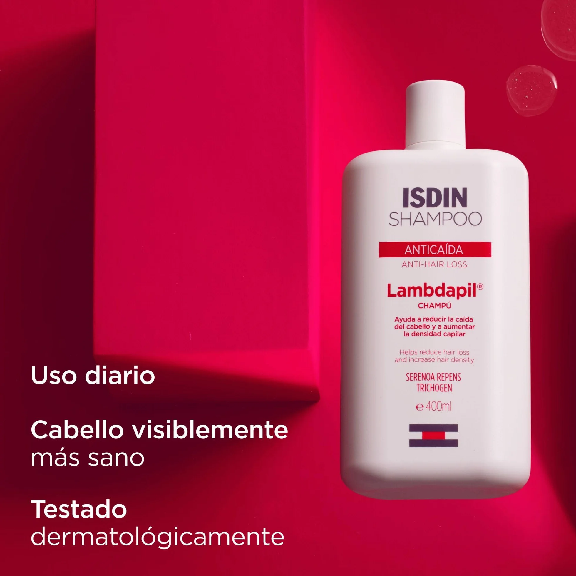 Lambdapil Champú Anticaída 400 ml Pack x2, Reduce Caída Excesiva y Aumenta Densidad