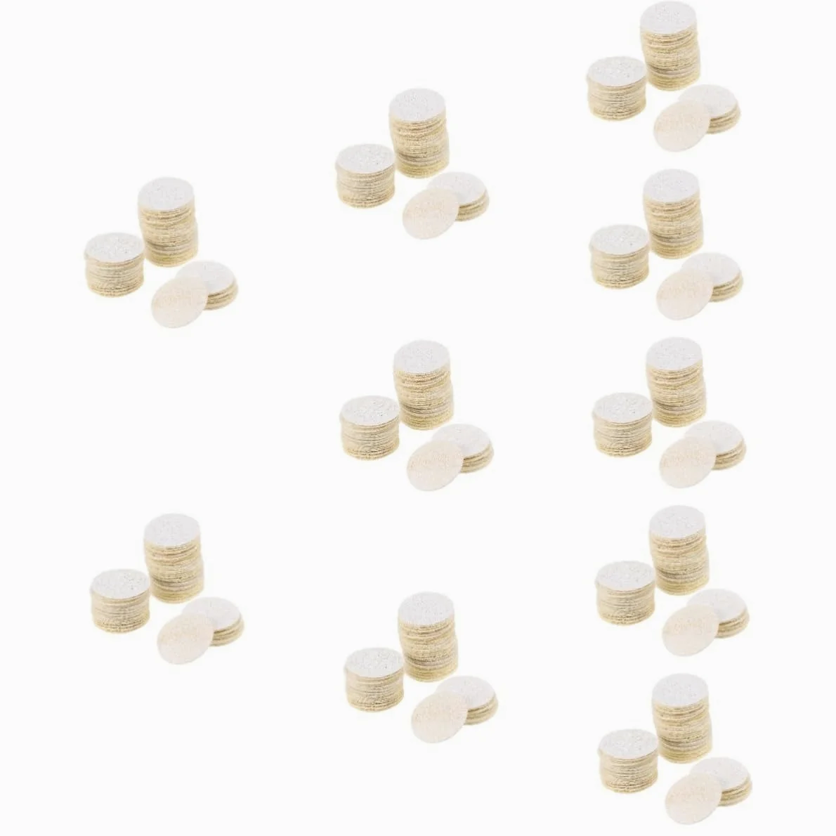 Healvian 500 Piezas Almohadillas De Lufa Esponja Facial Esponjas De Lufa Exfoliantes Almohadillas Redondas De Algodón De Bambú Almohadillas Exfoliantes Depurador Tina Protección De La Piel
