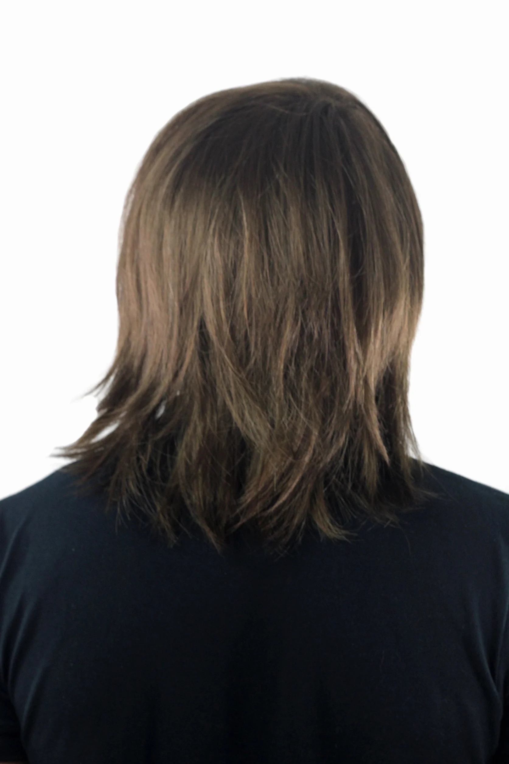 Peluca masculina pelo largo castaño GFW892-10 Toupet