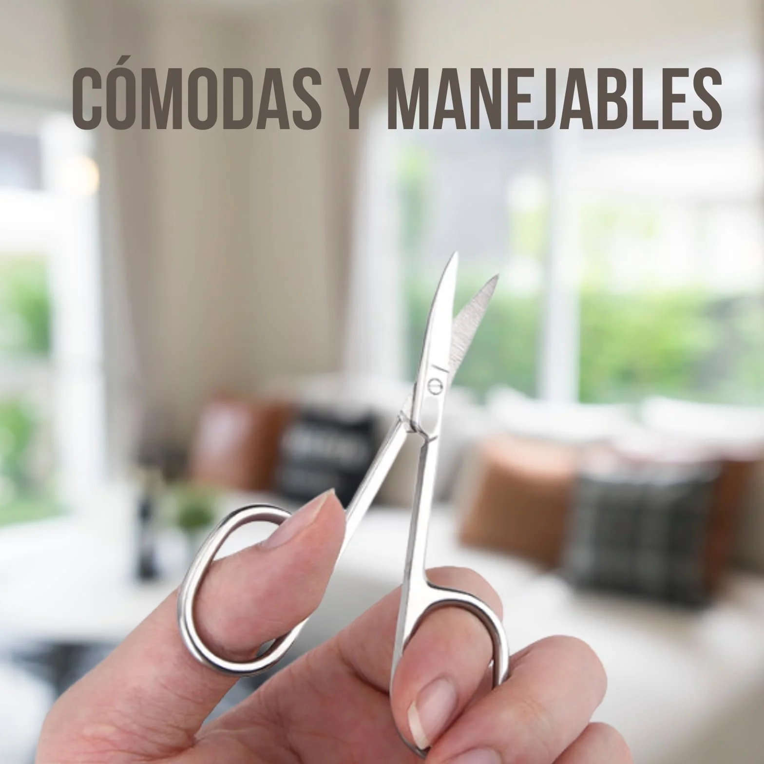 Audentiax Tijeras de Uñas y Cutículas Profesionales Pack de 2 para Manicura y Pedicura