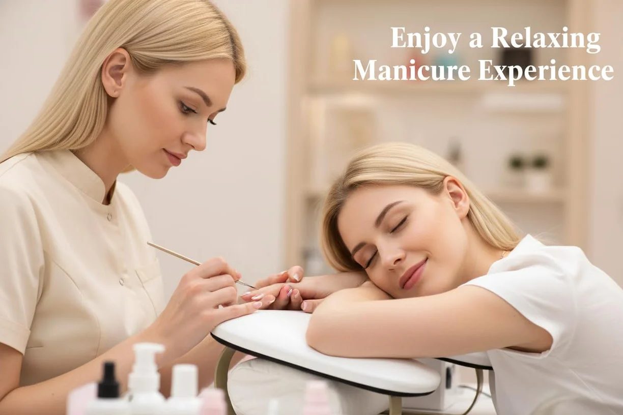 Reposabrazos para uñas en forma de U: reposabrazos para uñas con reposapiés curvado dorado, ángulo de inclinación de 45° para manicurista/salones de uñas
