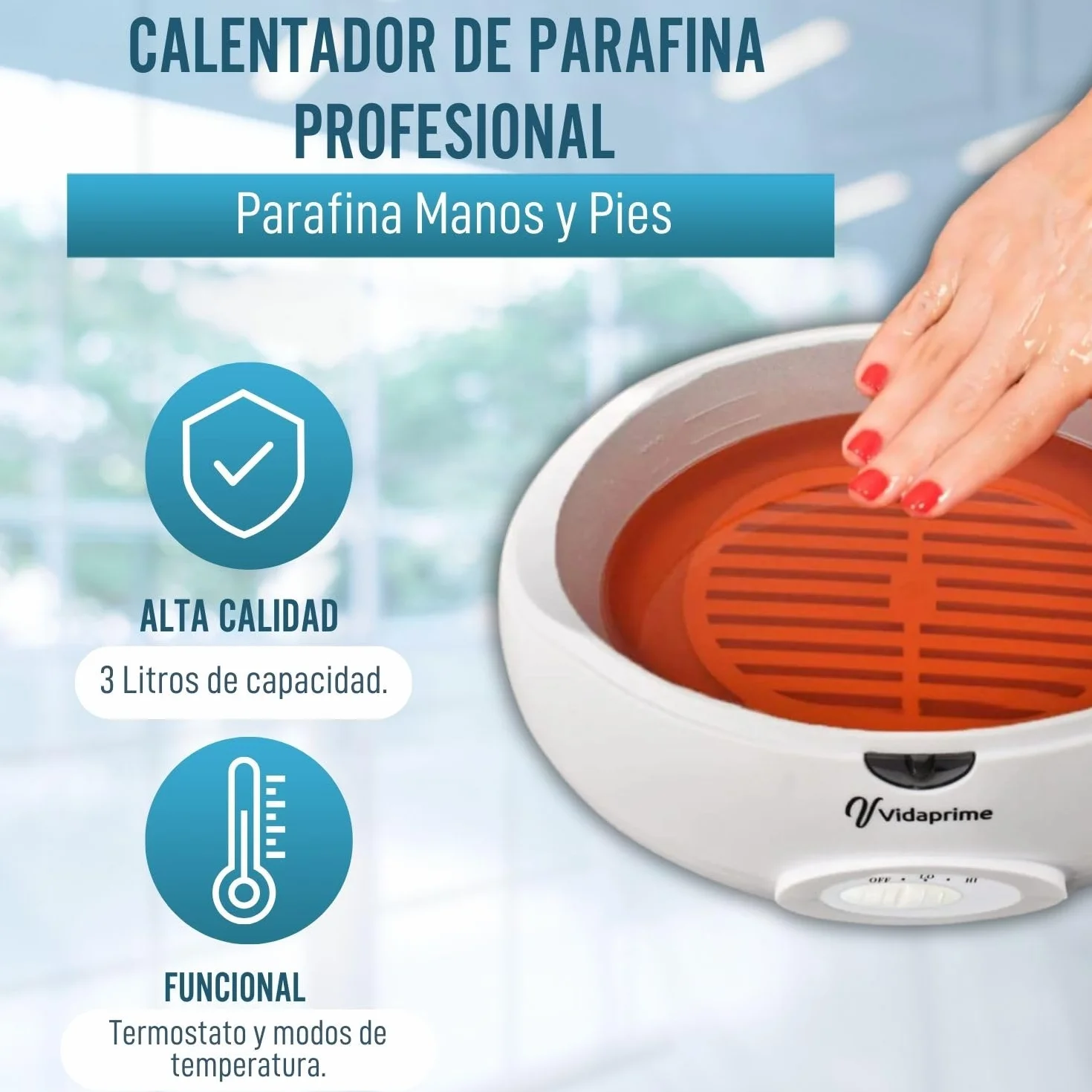 Calentador de Parafina 3 Litros para Manos y Pies Fisioterapia