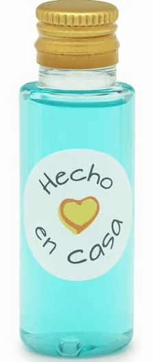 Botella cilíndrica PET con tapón rosca dorado | Envase mini ideal para muestras y esencias aromáticas. Set cosmético creativo. Uso múltiple.