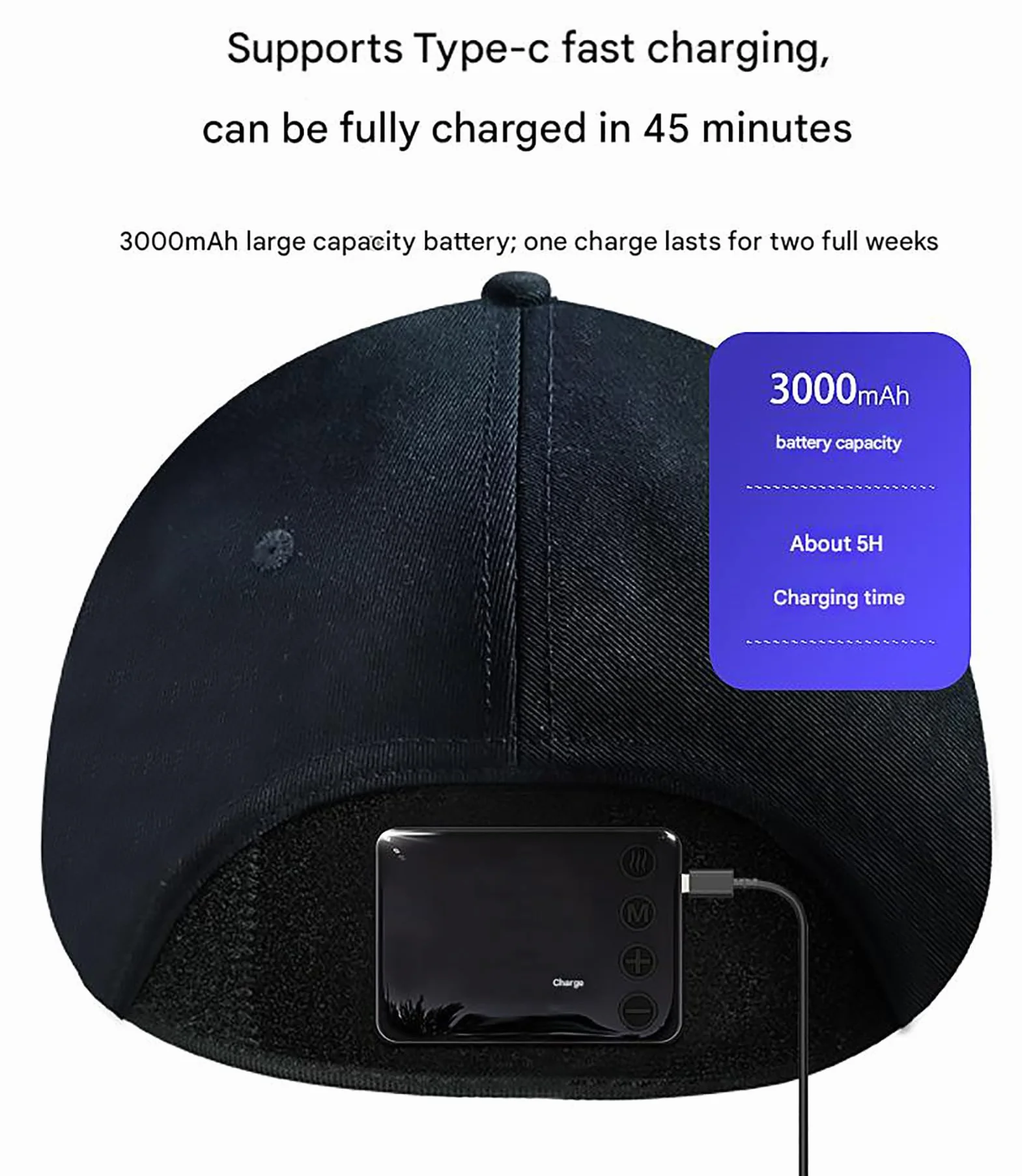 GOURIXIN Gorro portátil de Terapia de luz roja, 96-258 LED, Terapia de luz roja para el Crecimiento del Cabello, 5 Modos de Funcionamiento, batería de 3000 mAh, cómodo y Transpirable