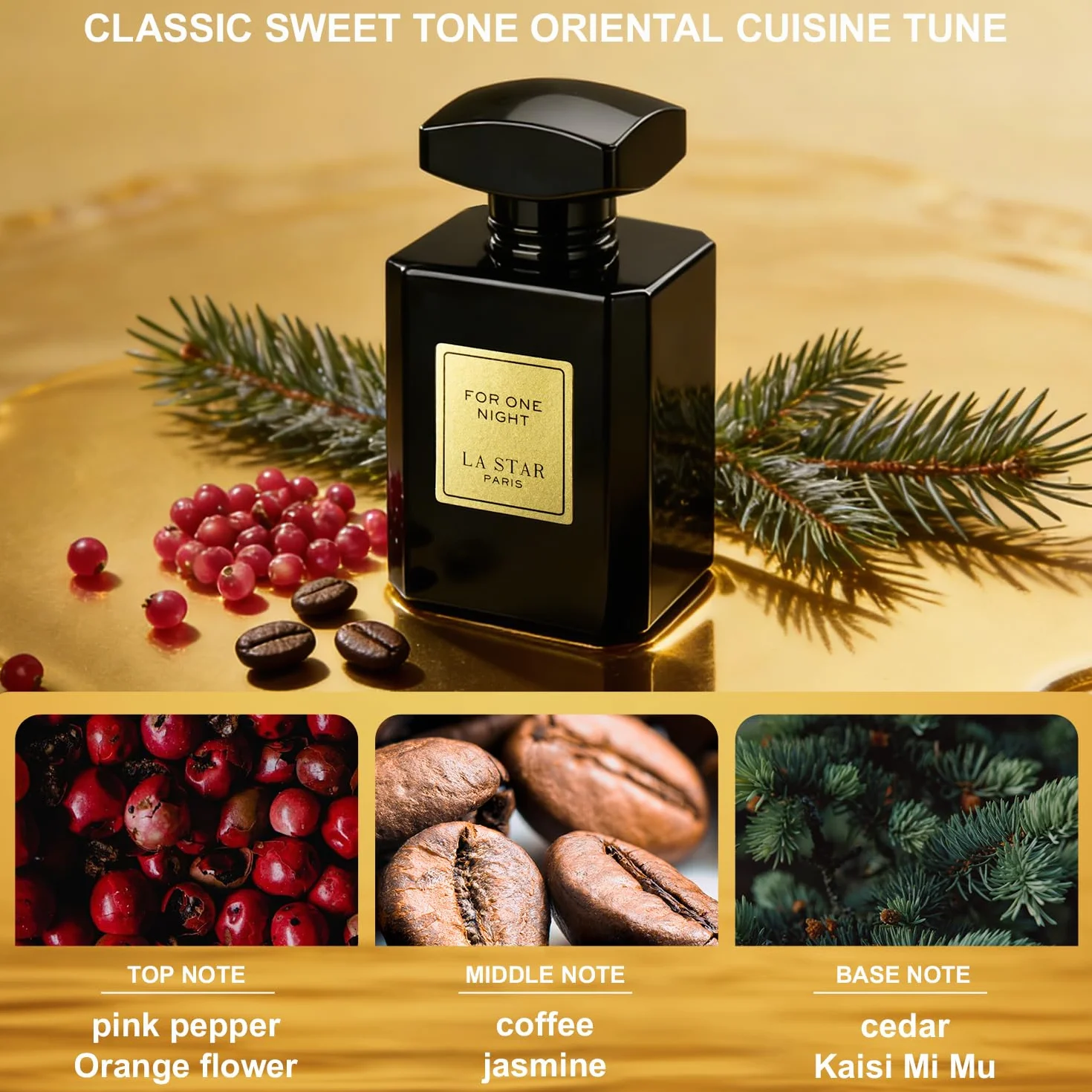 LASTAR Perfume Eau de Parfum 55 ml + 2 ml azahar café vainilla viaje