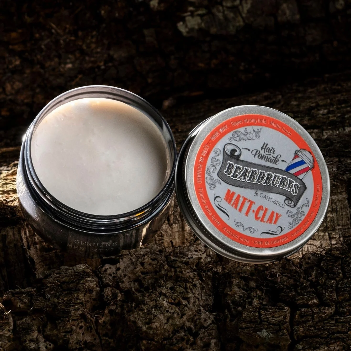 Beardburys Matt Clay Pomada para el cabello fijación fuerte acabado mate 100 ml