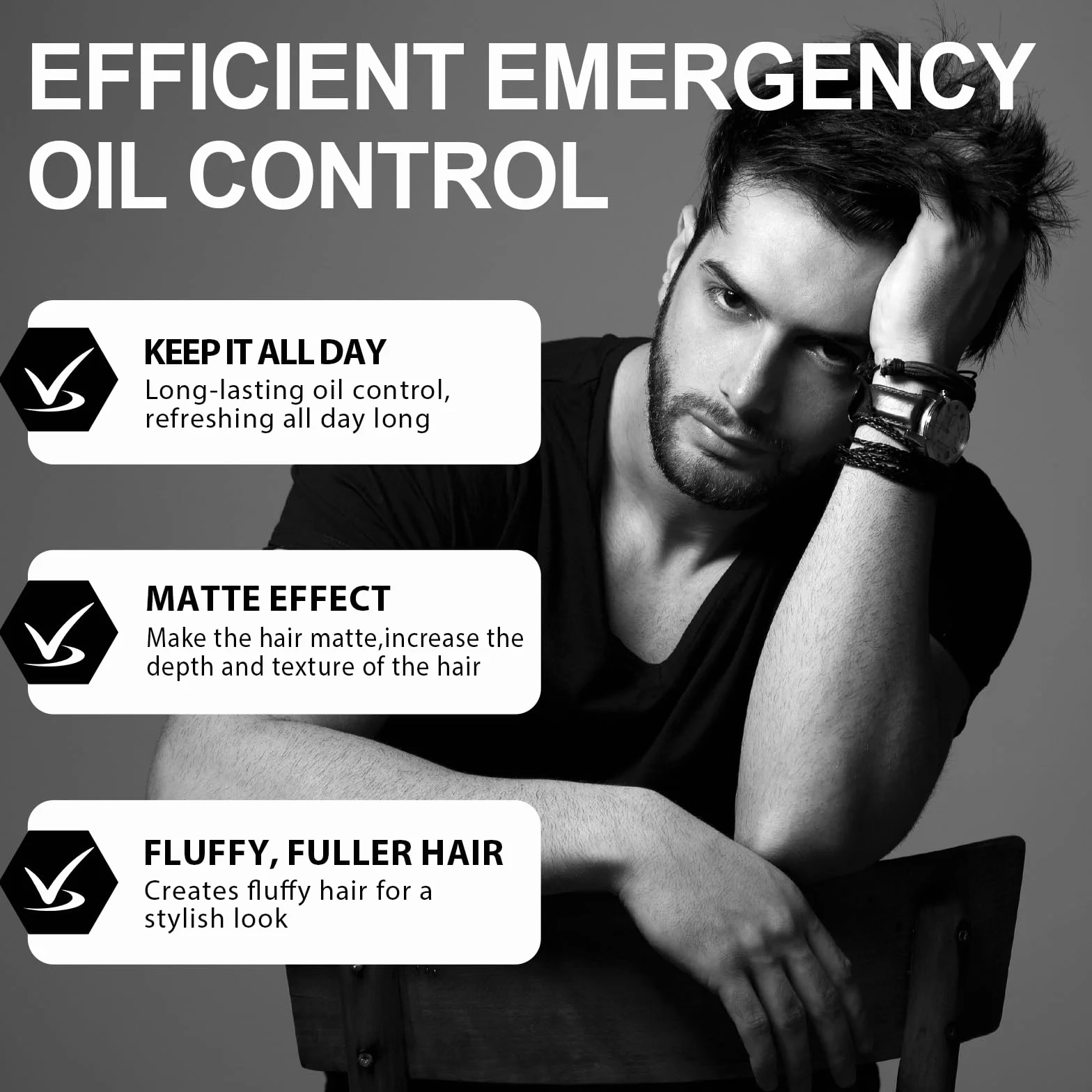 Polvo De Peinado Texturizante Volumen 20g Para Cabello Hombre