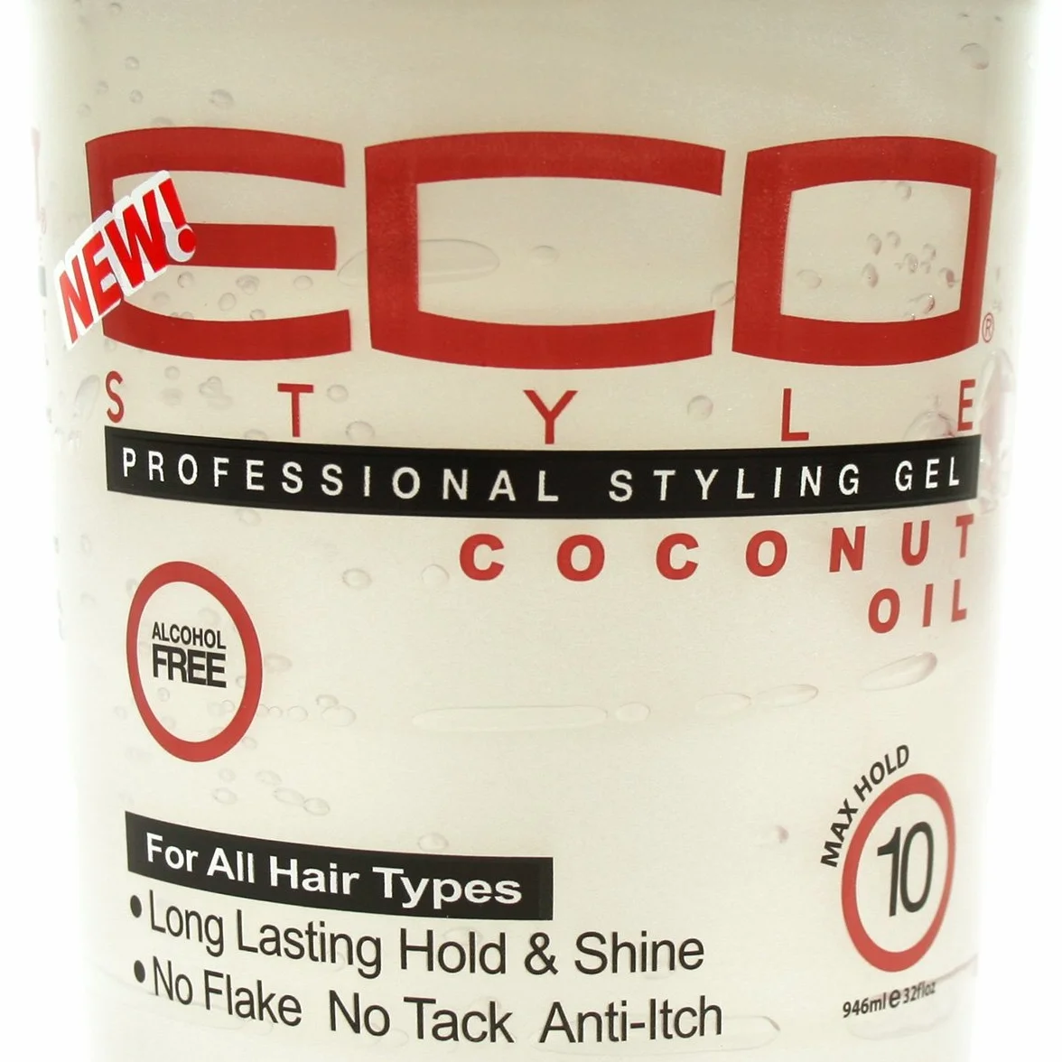 Eco Styler Max Hold Professional Styling Gel Aceite de coco 946 ml