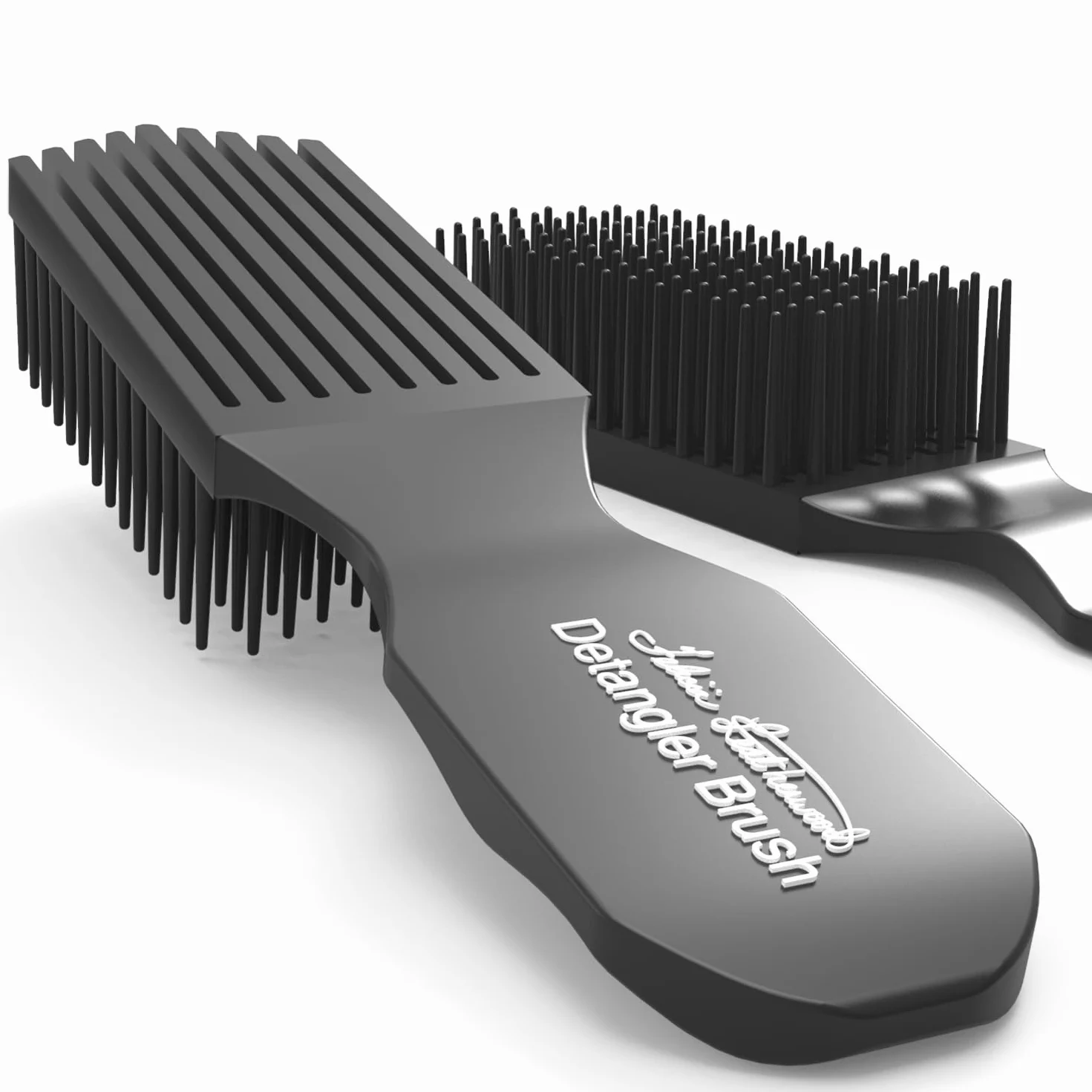 Felicia Leatherwood Cepillo desenredante, para cabello kinky, rizado, ondulado 4c o liso, domina tus enredos y suaviza tus rizos, sin dolor, para todas las edades, negro