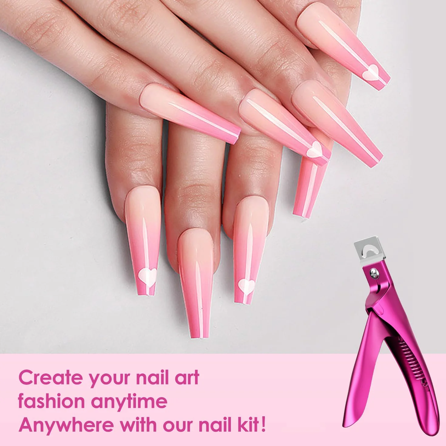 Cortauñas Falso para Uñas Acrílicas Gel Uñas Artificiales Manicura Pedicura Herramientas Cuidado Uñas