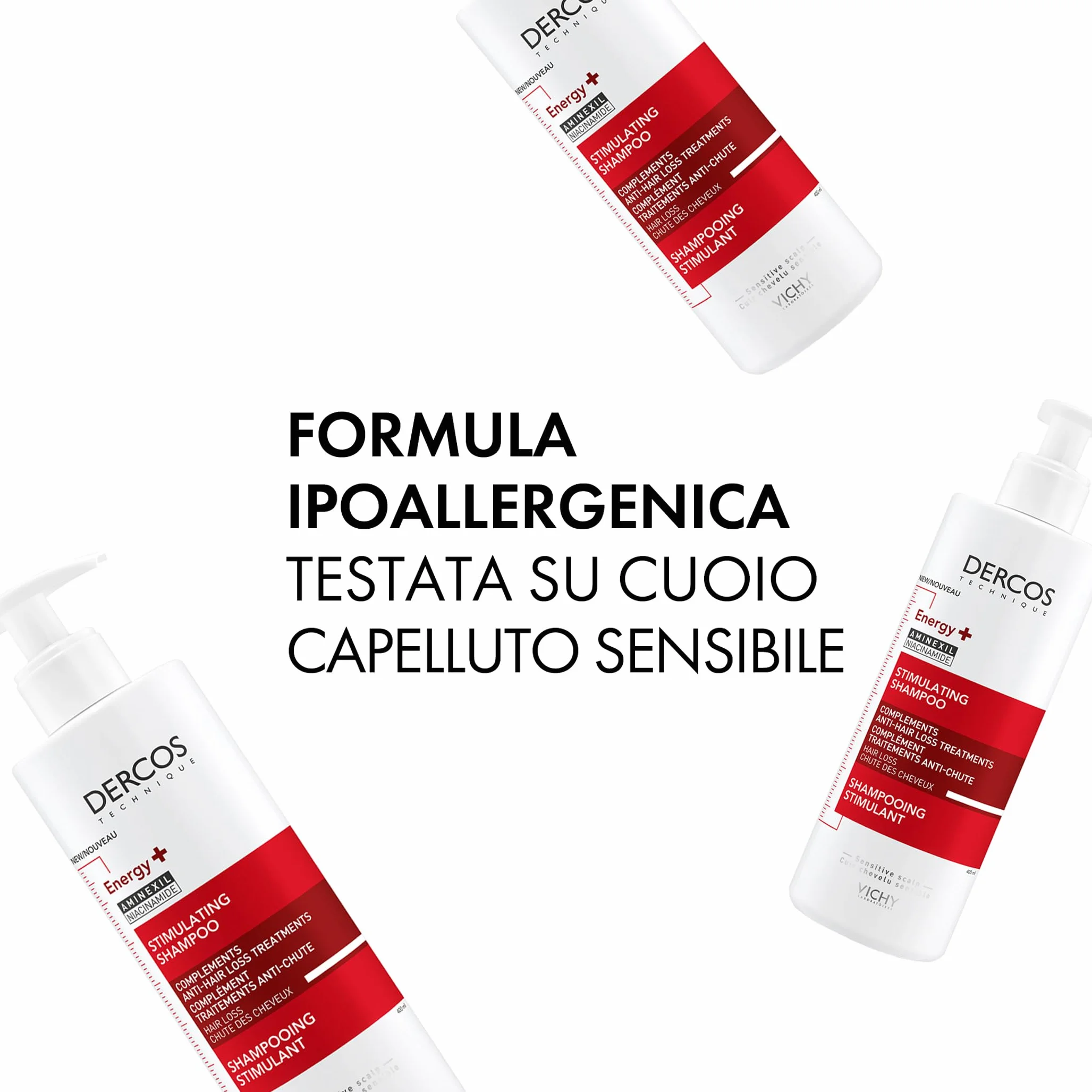 Vichy Dercos Champú Anticaída Aminexil Energy+ Para Todo Tipo de Cabello