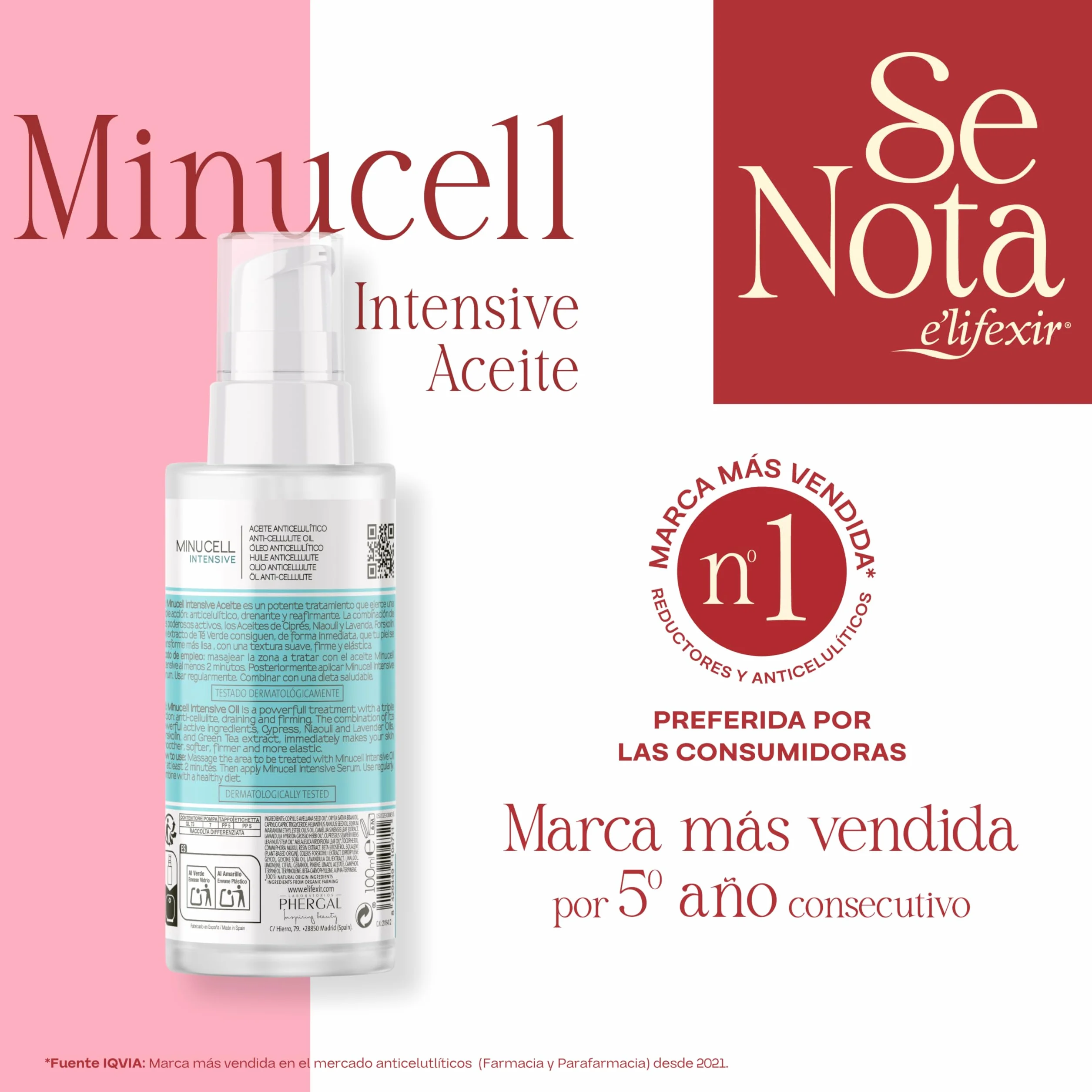 Elifexir Aceite Minucell Intensive Anticelulítico 100 ml
