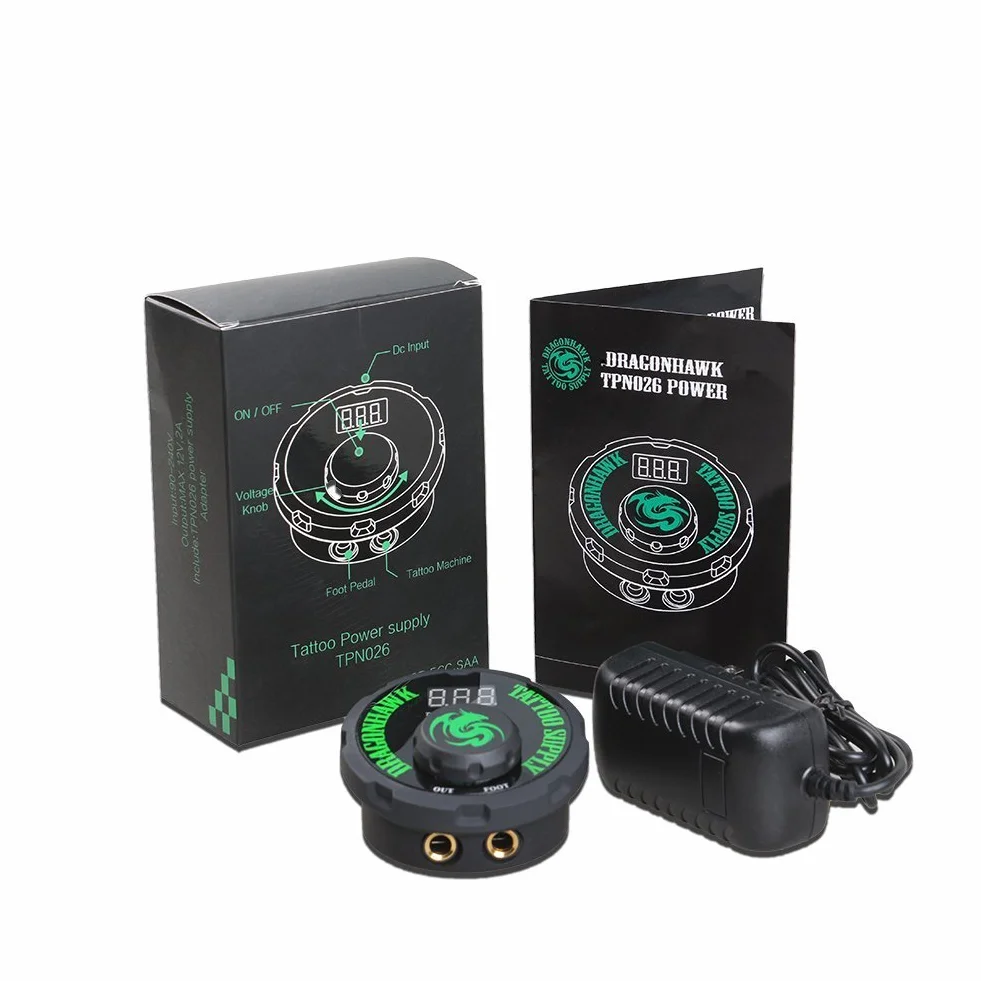 Dragonhawk P087 - Fuente de alimentación para máquina de tatuaje