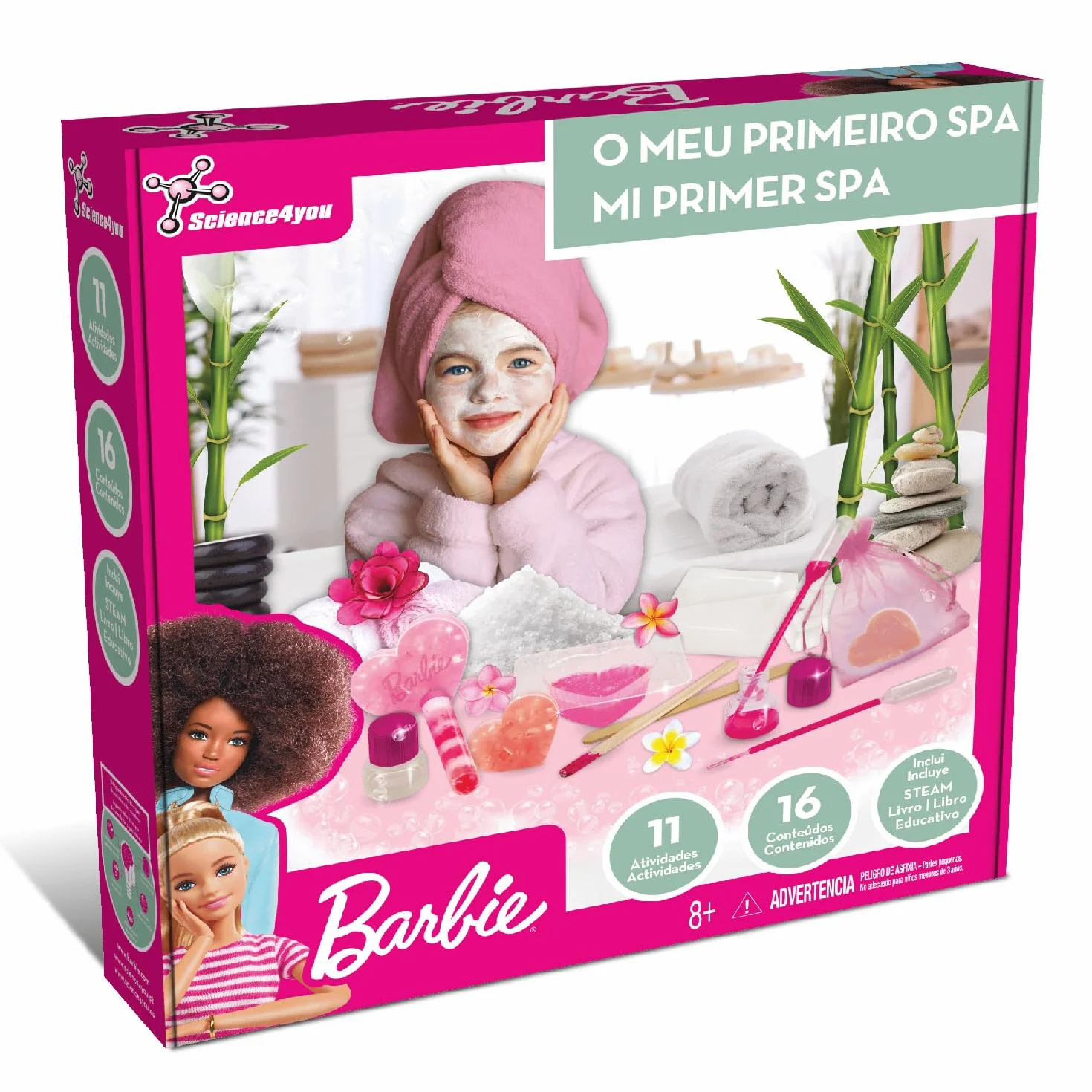 Science4you Barbie Mi Primer SPA Zen Juego Hacer Jabones Sales Baño Perfumados Regalo Niñas 8+