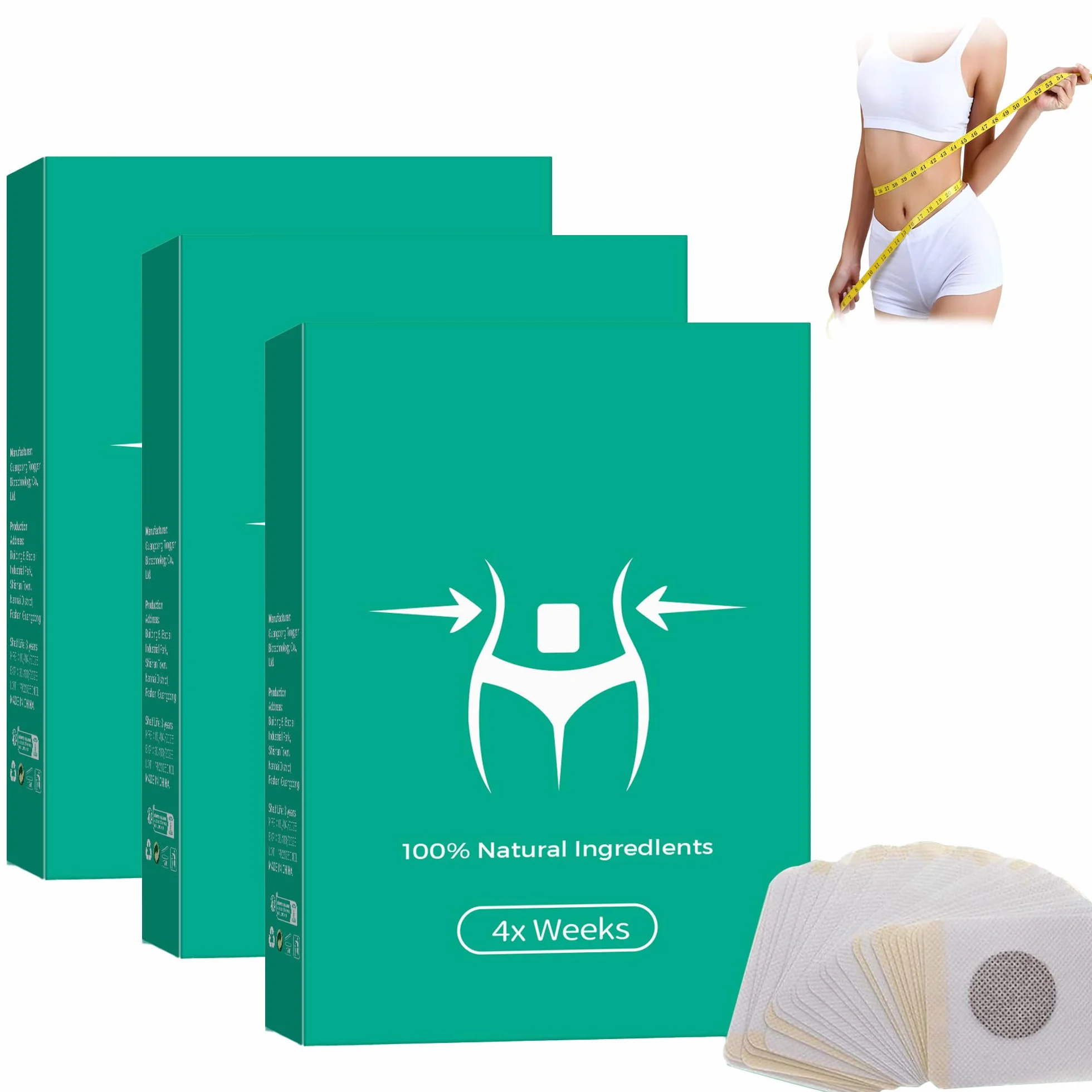 Parches para adelgazar el abdomen, pérdida de peso, reafirmante corporal, quema grasa, hidratante
