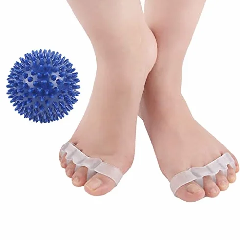 Separadores de dedos para Hallux Valgus, juego de pies de silicona, corrector de dedos y esparcidor para dedos torcidos, alivio del dolor y alineación, solución cómoda para el cuidado de los pies