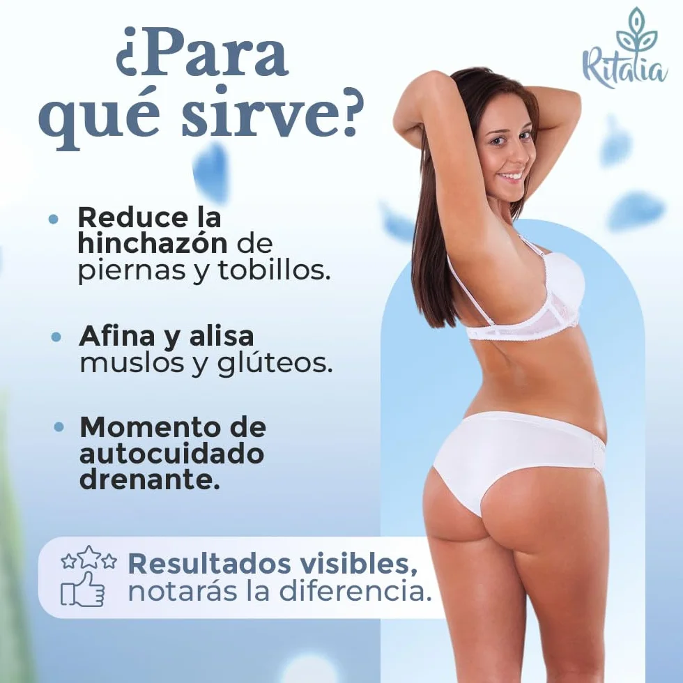 Ritalia® Vendas drenantes anticelulíticas con sal del Mar Muerto y principios activos veganos