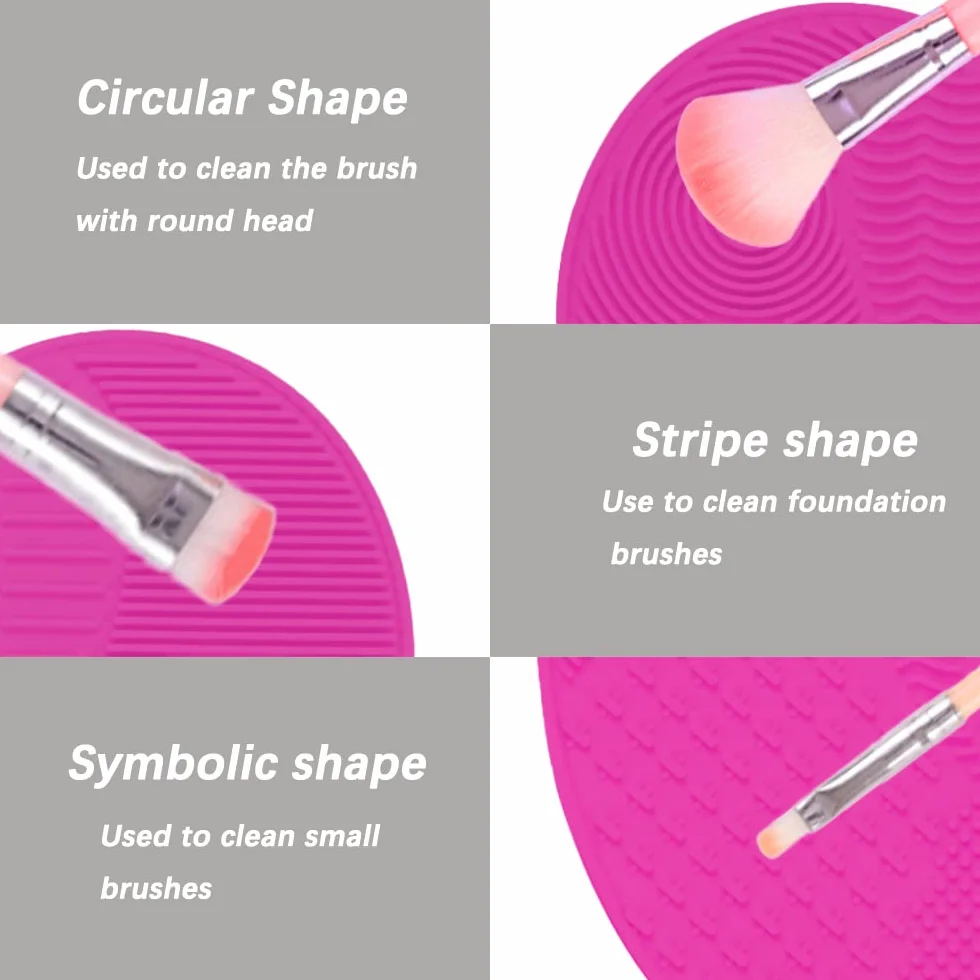 Cepillo de Limpieza de Silicona, Alfombrilla para Brochas de Maquillaje