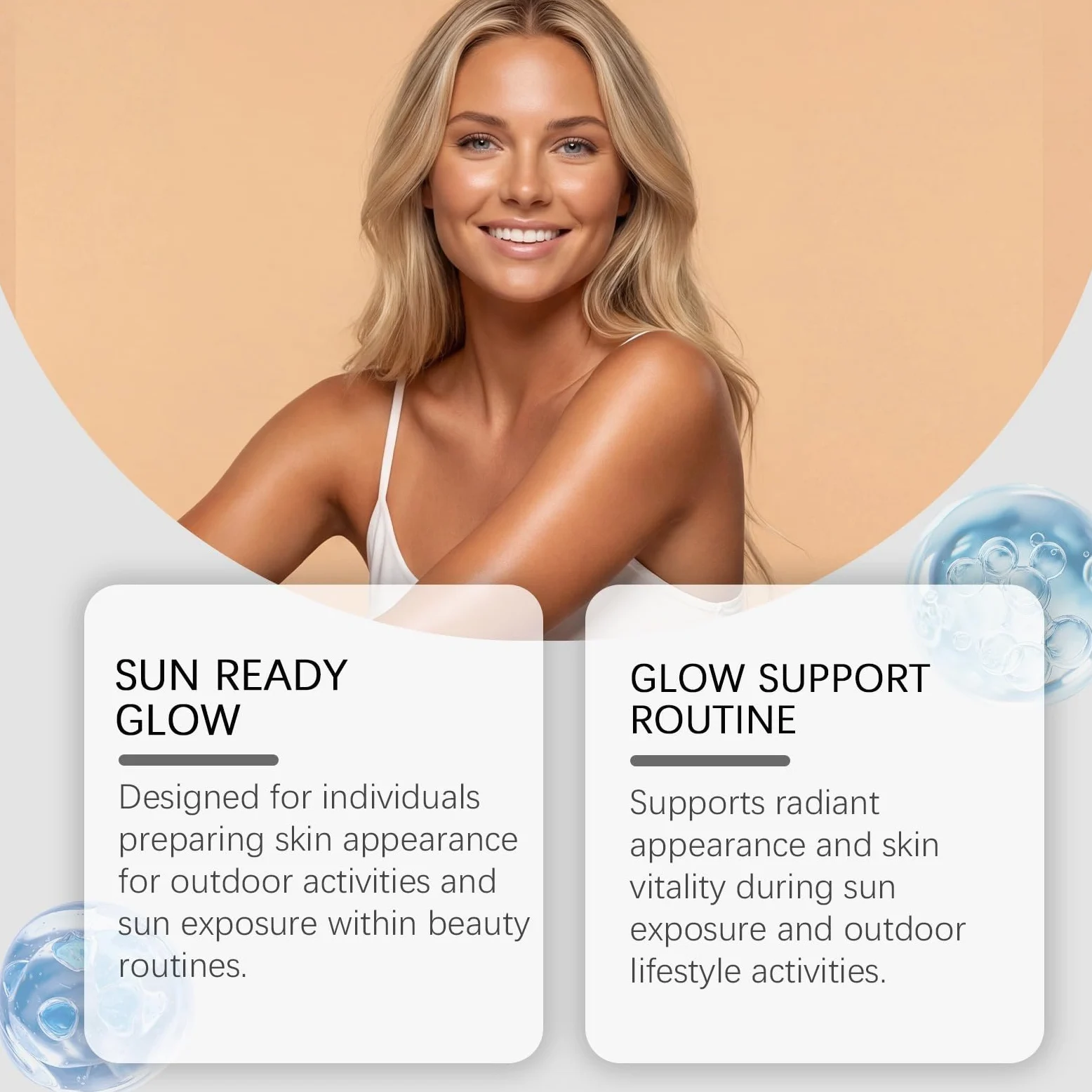 Gummies bronceadoresbronceado rápido sin sol, bronceadores para mujeresmezcla de astaxantina, betacaroteno y licopeno, brillo de la piel e hidratación para un brillo natural,