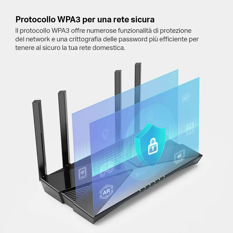 TP-Link Archer AX58 Router WiFi 6 AX3000 Doble Banda 2.4GHz/5GHz Gigabit WPA3 OFDMA OneMesh Negro