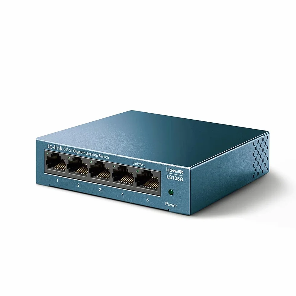 TP Link LS105G Switch Ethernet Gigabit 5 Puertos RJ45, Plug & Play, Carcasa Metálica