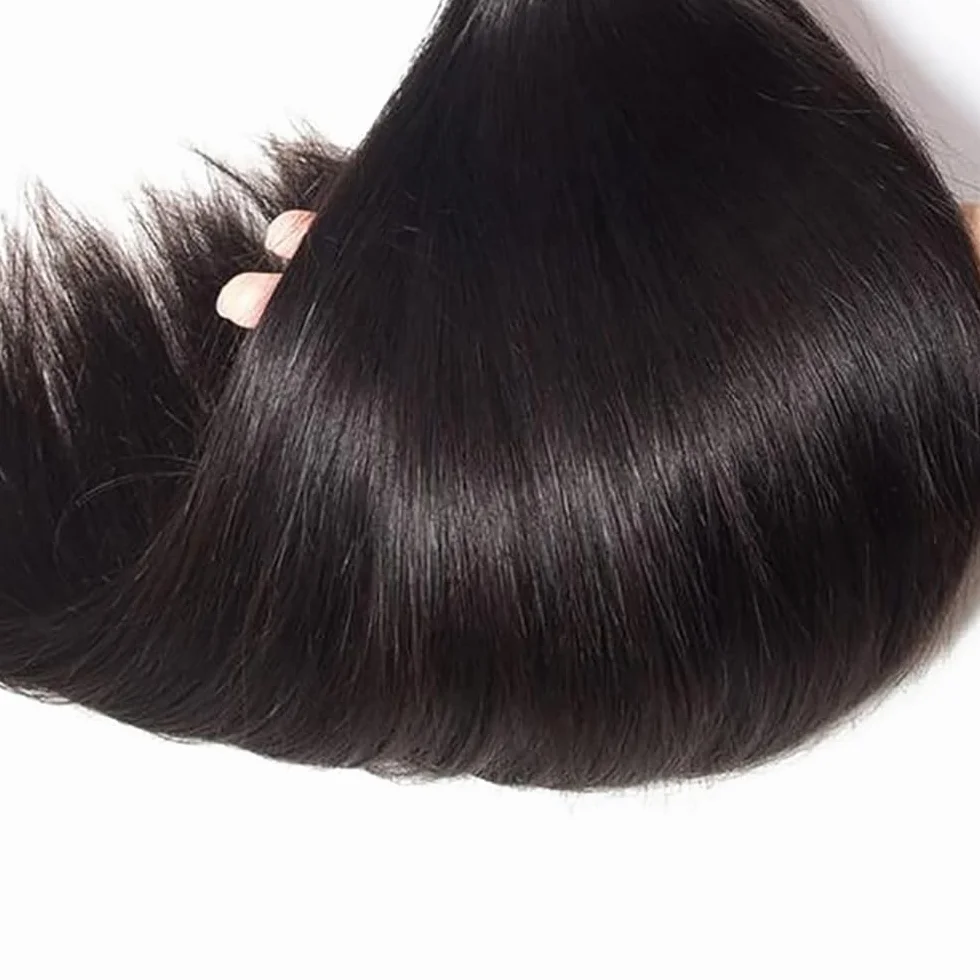 2Shoaiye 50g #1B ST paquetes de cabello humano 34 pulgadas