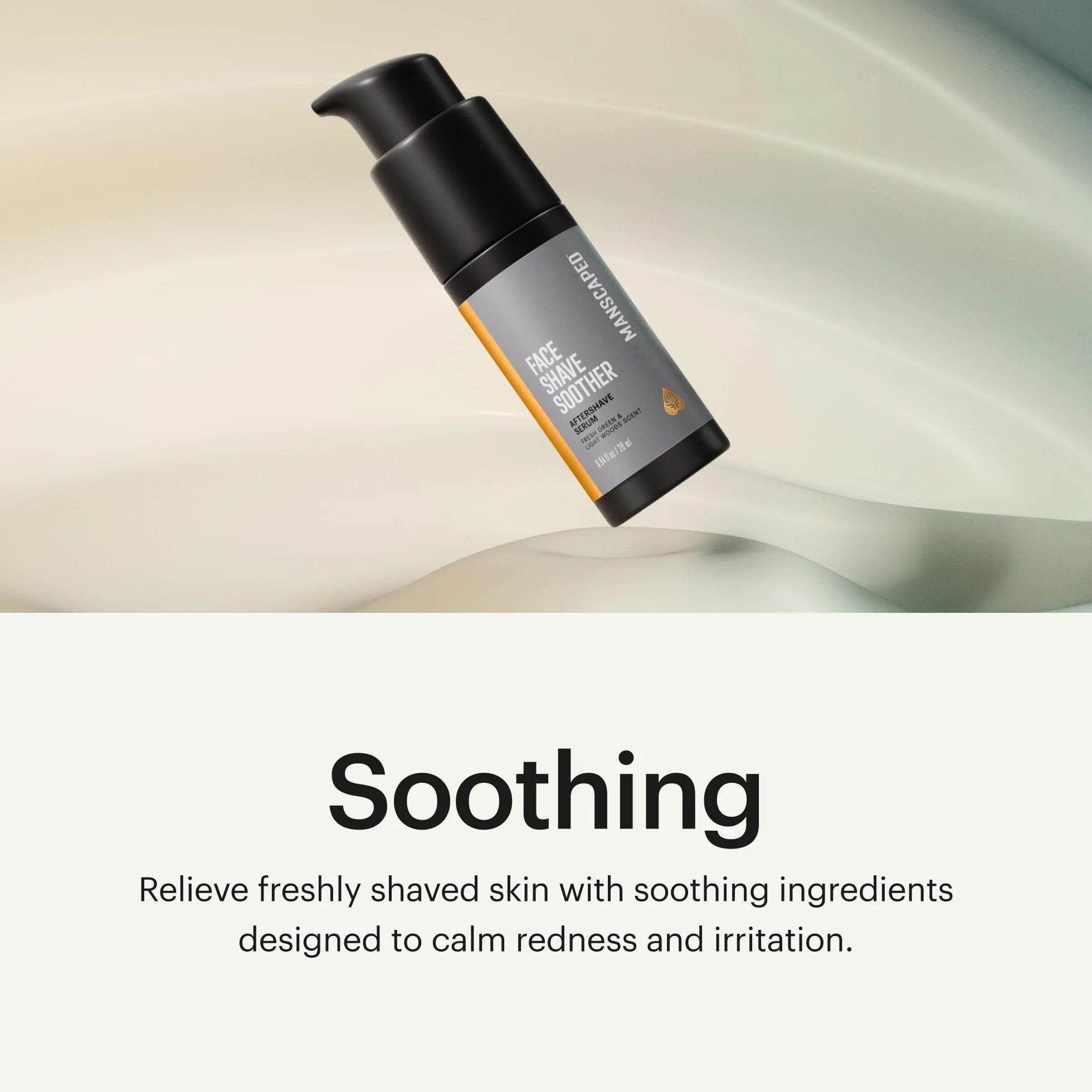 MANSCAPED® Face Shave Soother, suero post afeitado para hombres, 28 ml
