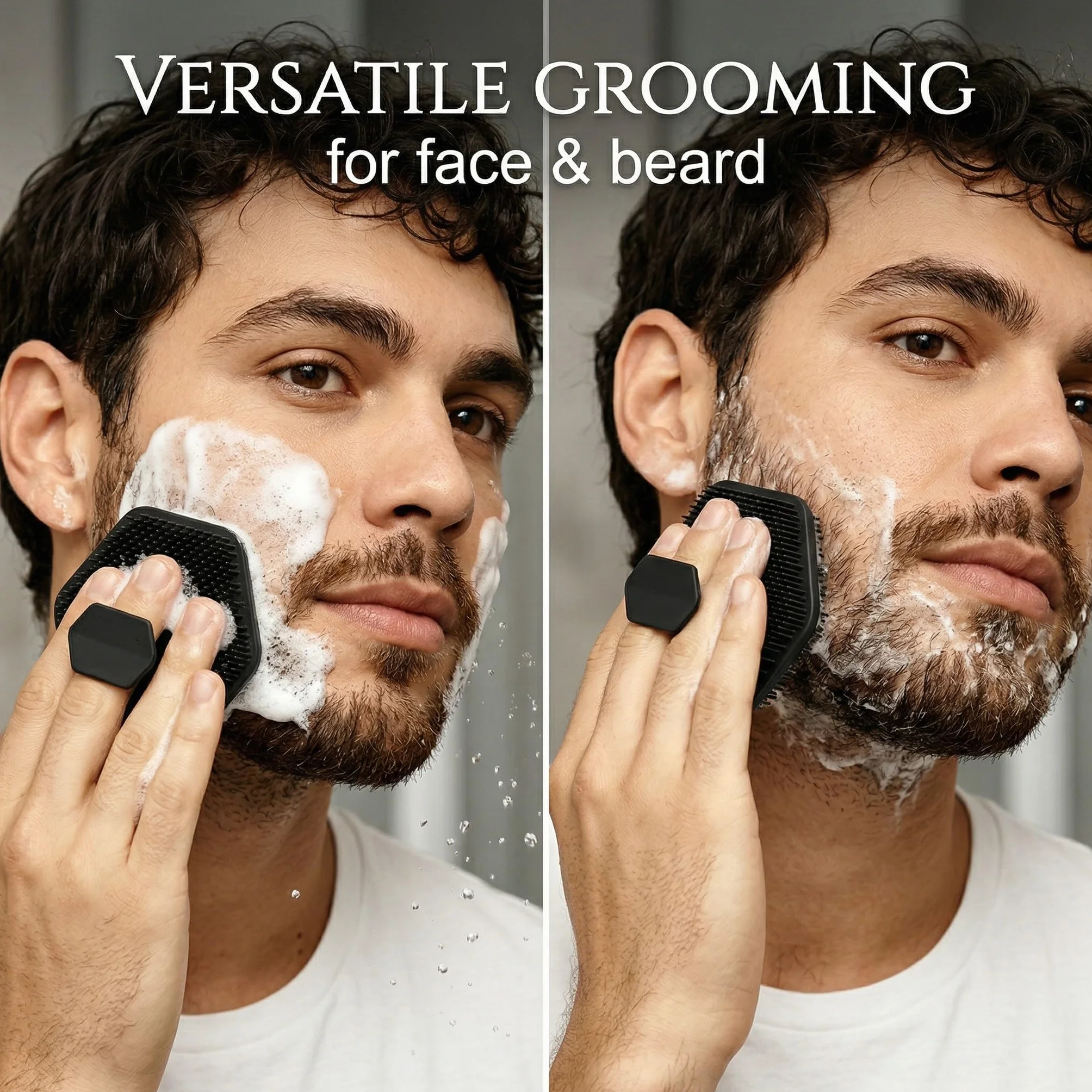 Cepillo Limpiador Facial de Silicona, Limpieza Profunda de Poros y Exfoliación Suave, Herramienta de Cuidado Facial Negro