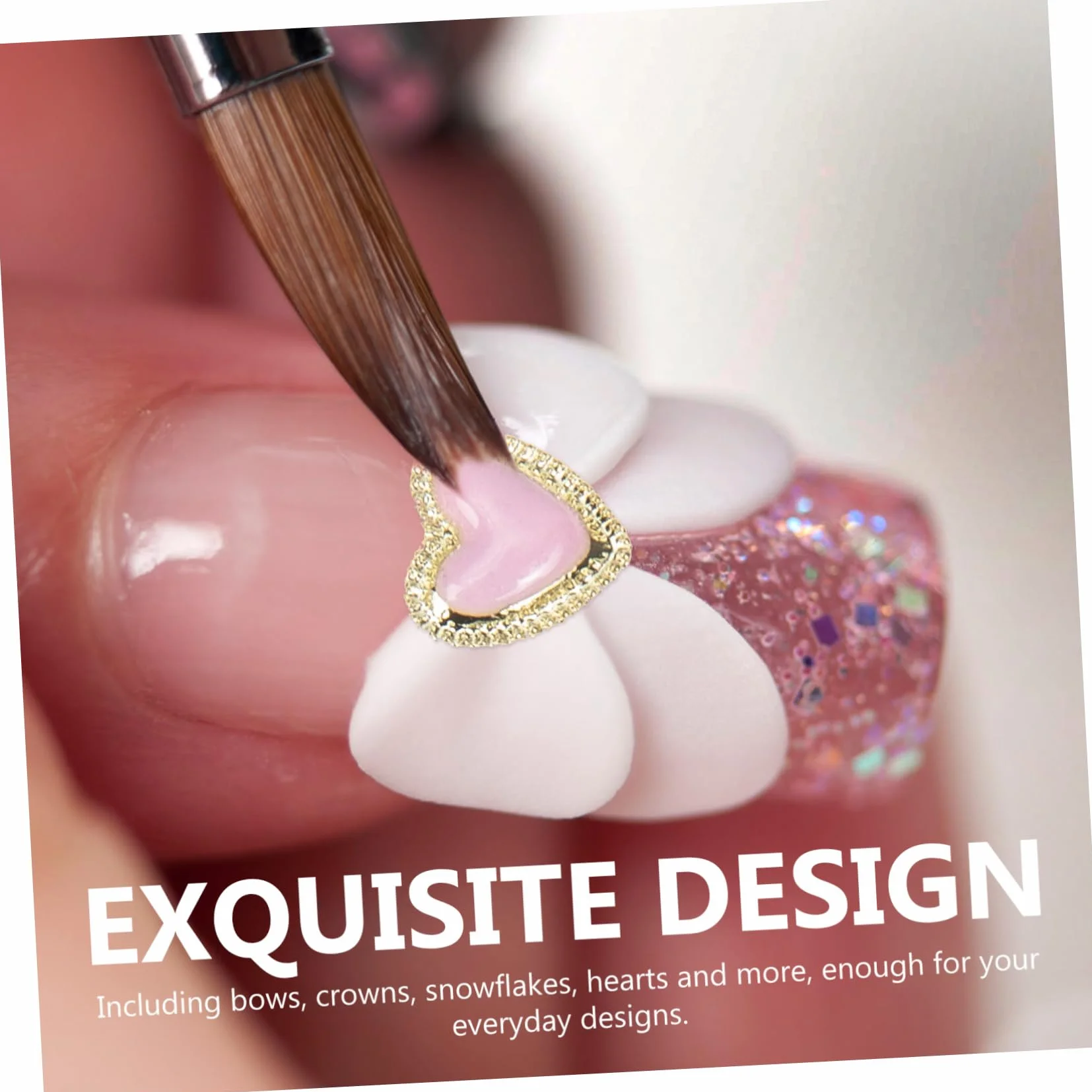 Healeved 300 Piezas decoración de uñas joyas de mujer uñas de diamantes de imitación pintauñas esmalte uñas ornamento decoración de manicura encantos de uñas de manicura único Decorar