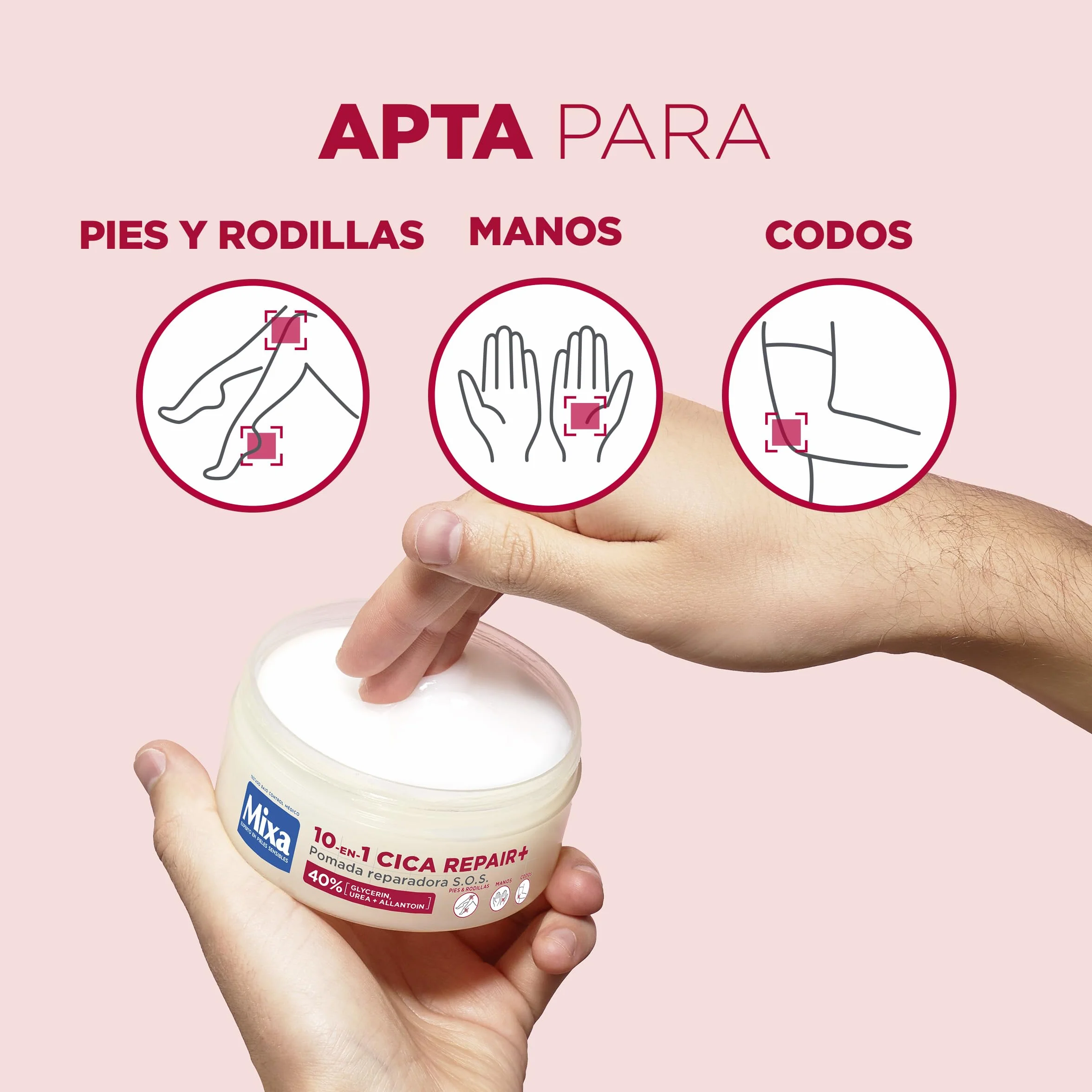 Mixa Cica Repair+ Pomada Reparadora S.O.S. 40% Glicerina Urea Alantoína 150ml