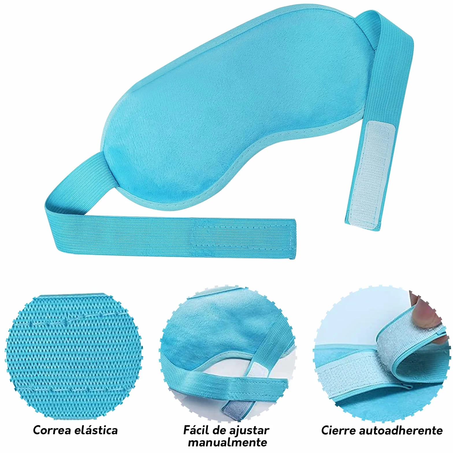 Scettar 2 Piezas Antifaz Gel Frío Ojos, Reutilizable Mascarilla para Dormir, Fría o Caliente, Alivio de Ojos Hinchados y Migrañas